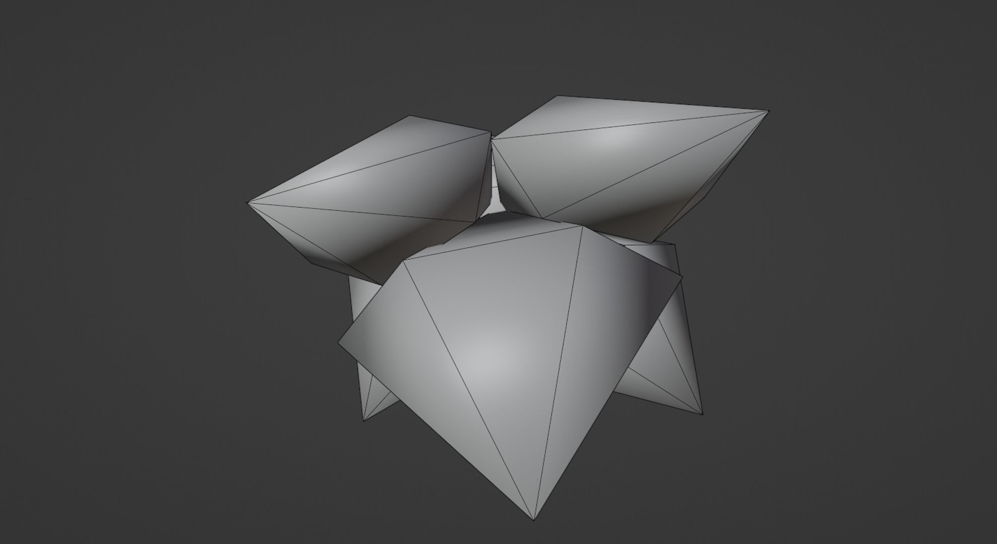 Yellow Stylized Rock Crystal Cluster Version 4 Low-poly 3D model_12