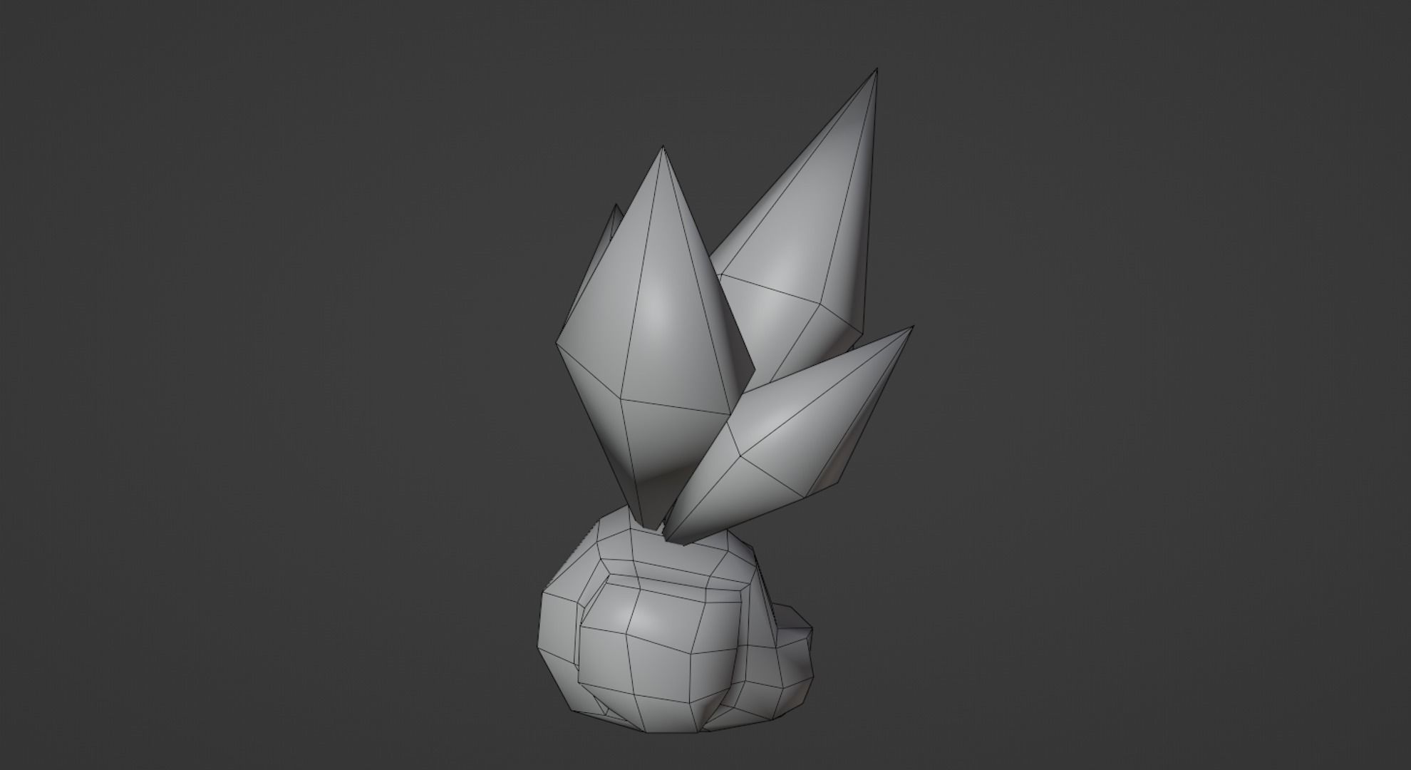 Yellow Stylized Rock Crystal Cluster Version 4 Low-poly 3D model_10