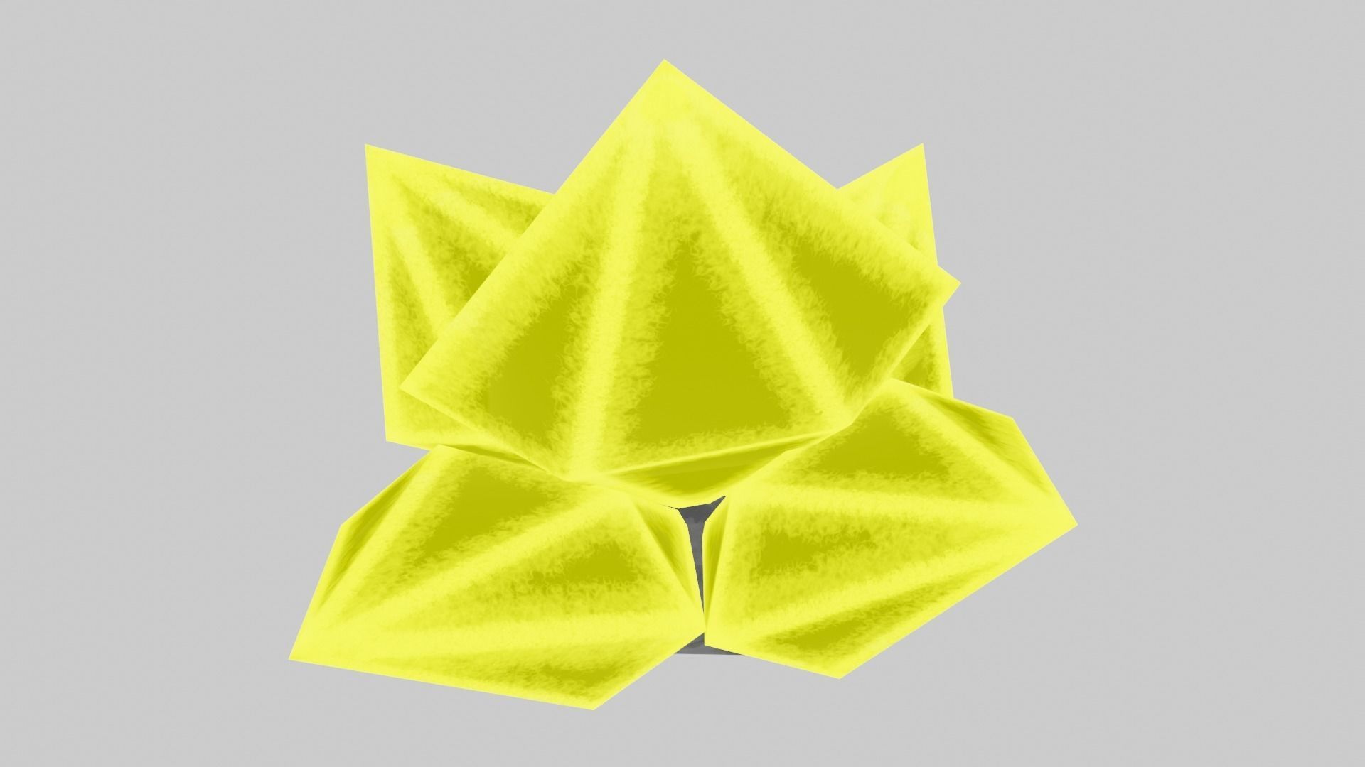 Yellow Stylized Rock Crystal Cluster Version 4 Low-poly 3D model_4