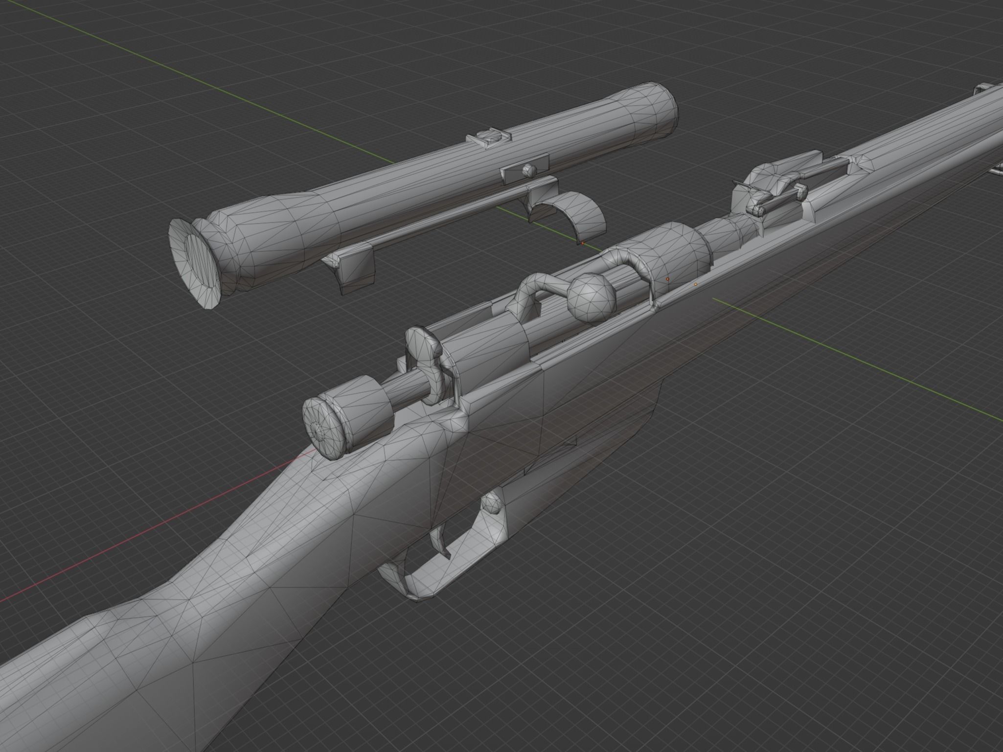 Carcano 91 41 Low-poly 3D model_9