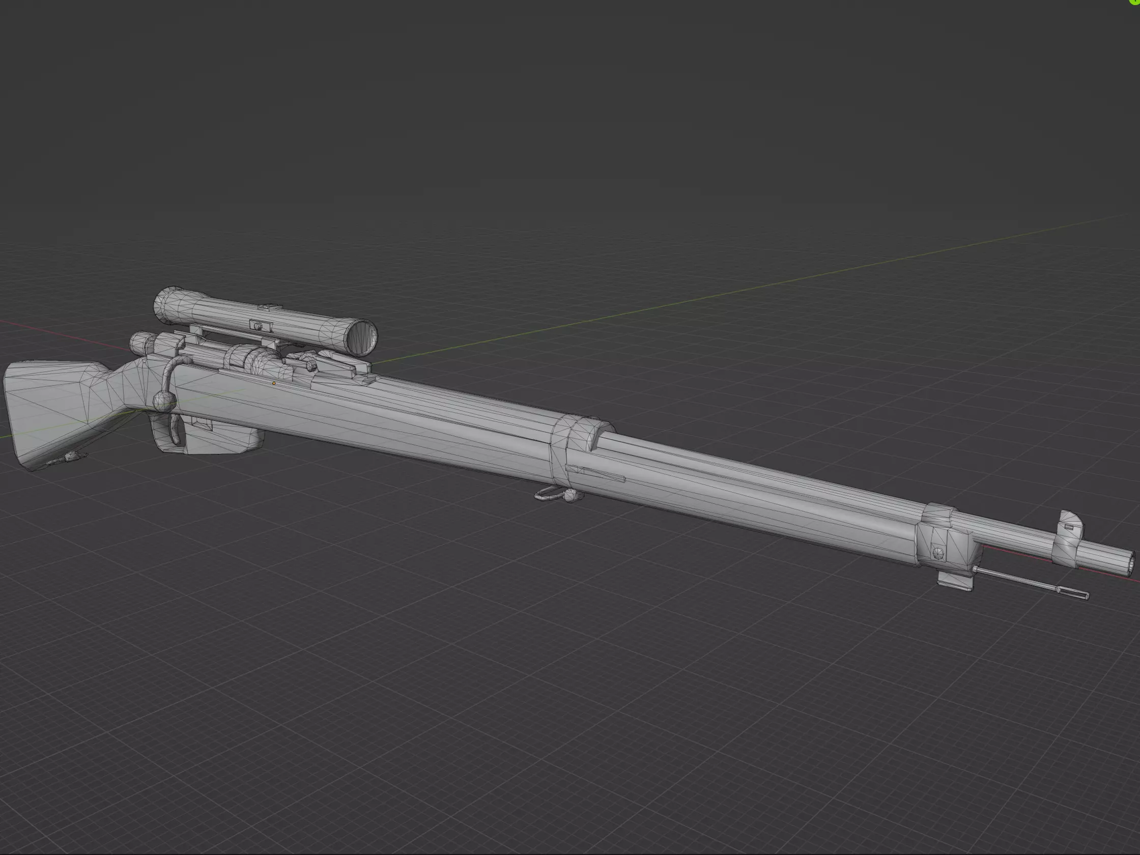 Carcano 91 41 Low-poly 3D model_0