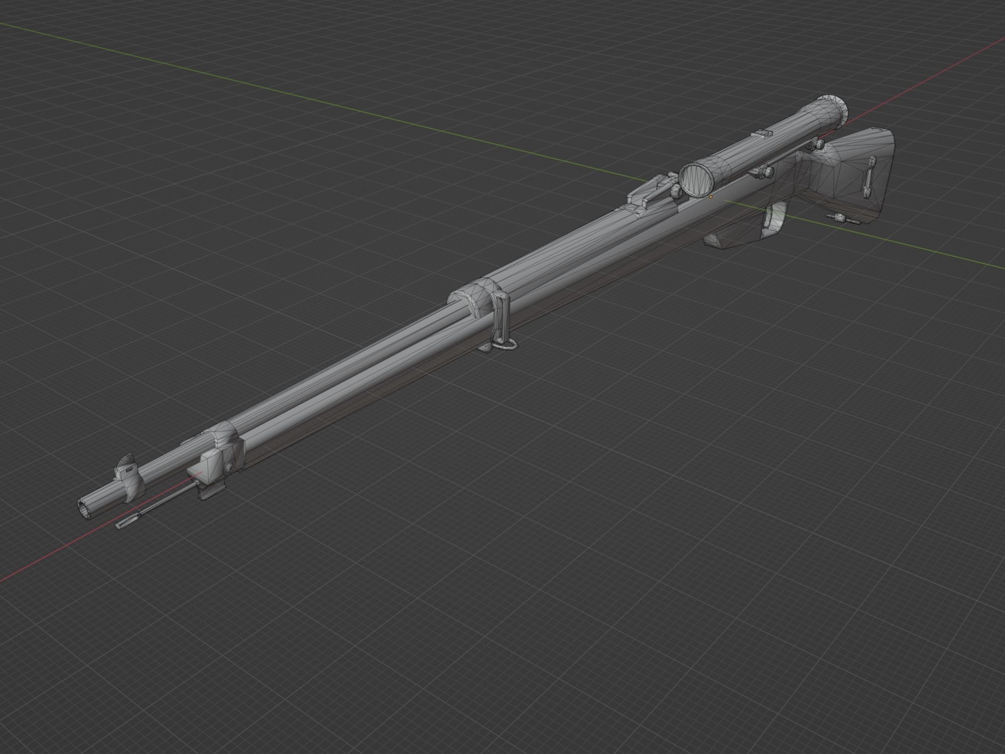 Carcano 91 41 Low-poly 3D model_1