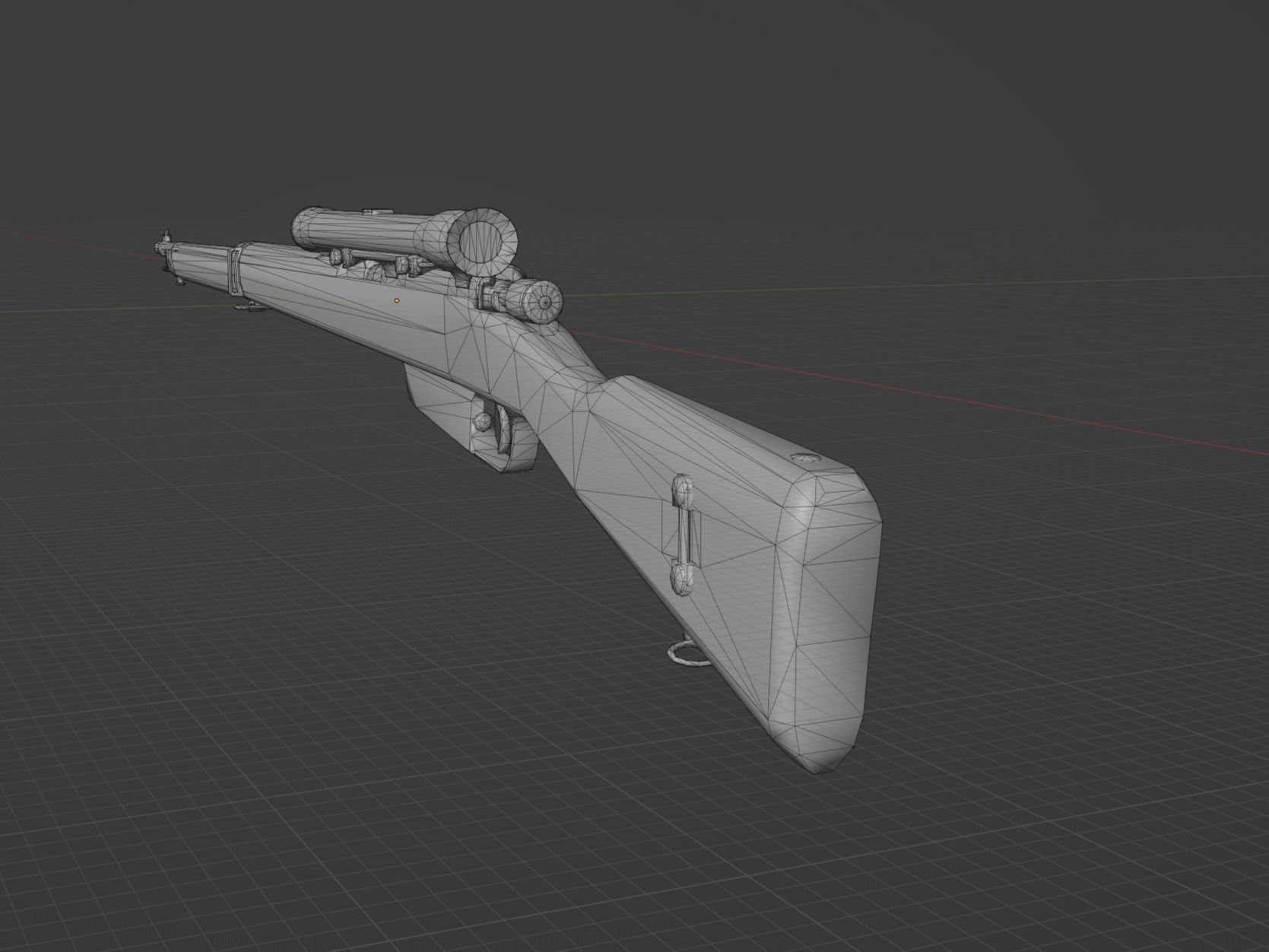 Carcano 91 41 Low-poly 3D model_3