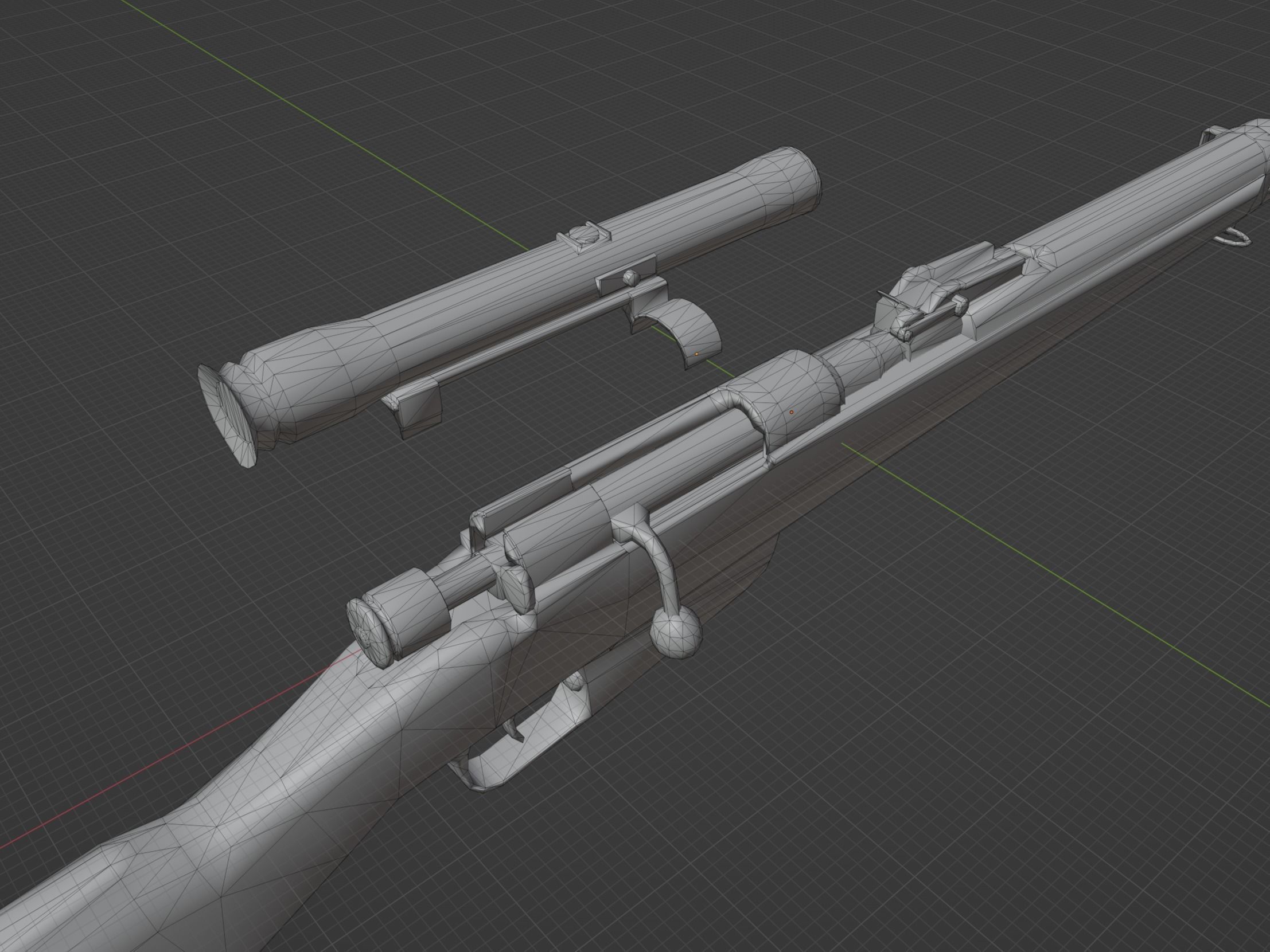 Carcano 91 41 Low-poly 3D model_8