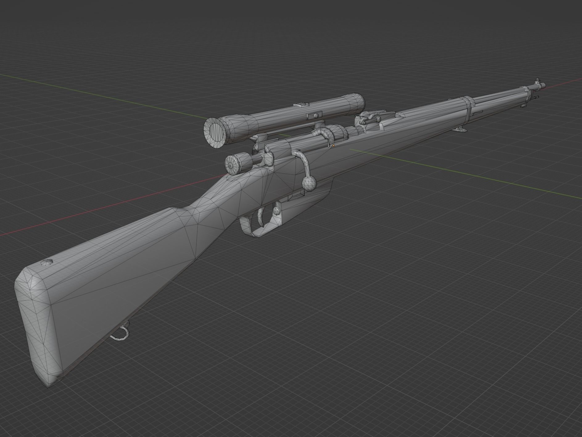 Carcano 91 41 Low-poly 3D model_5