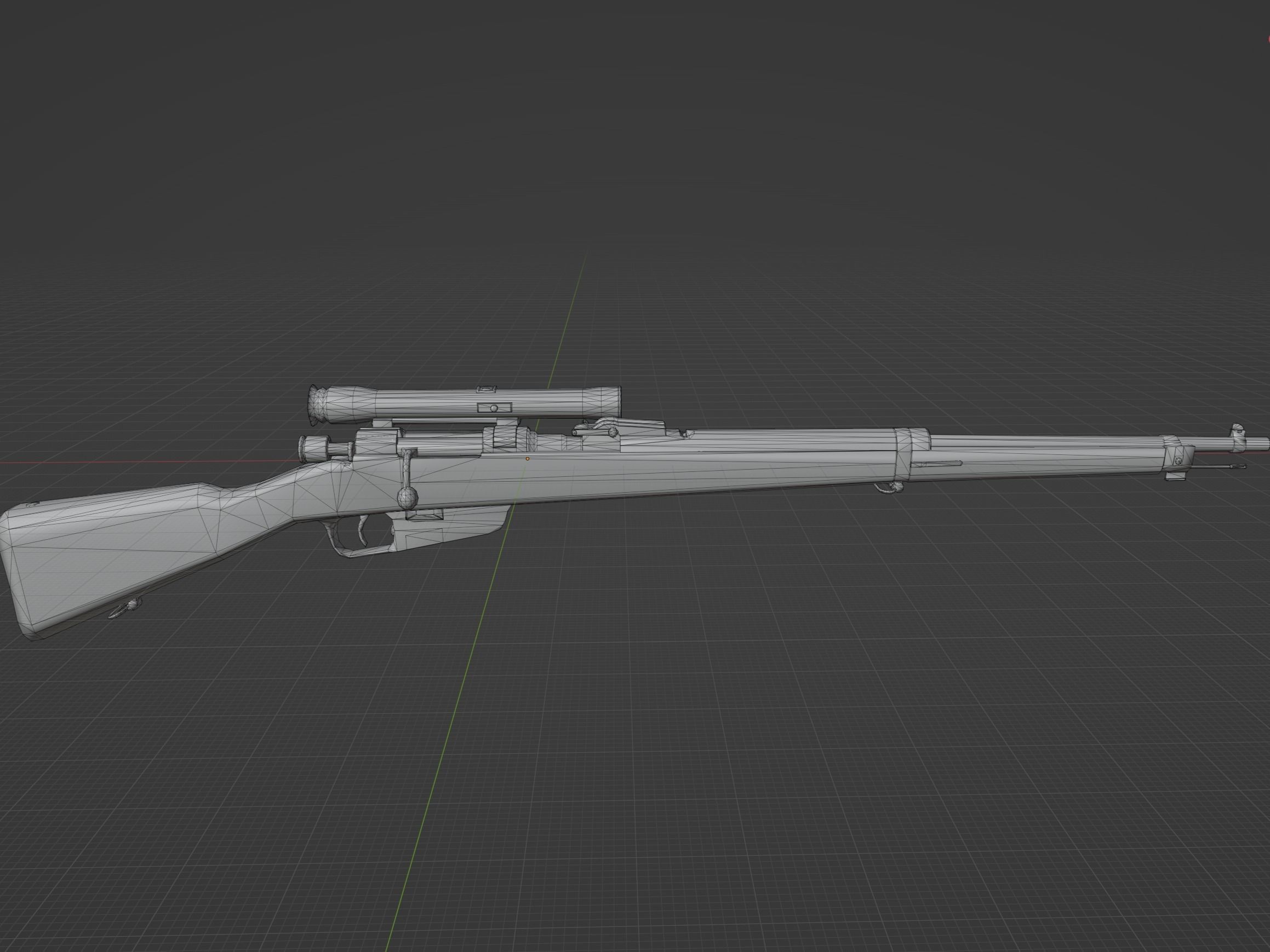 Carcano 91 41 Low-poly 3D model_6