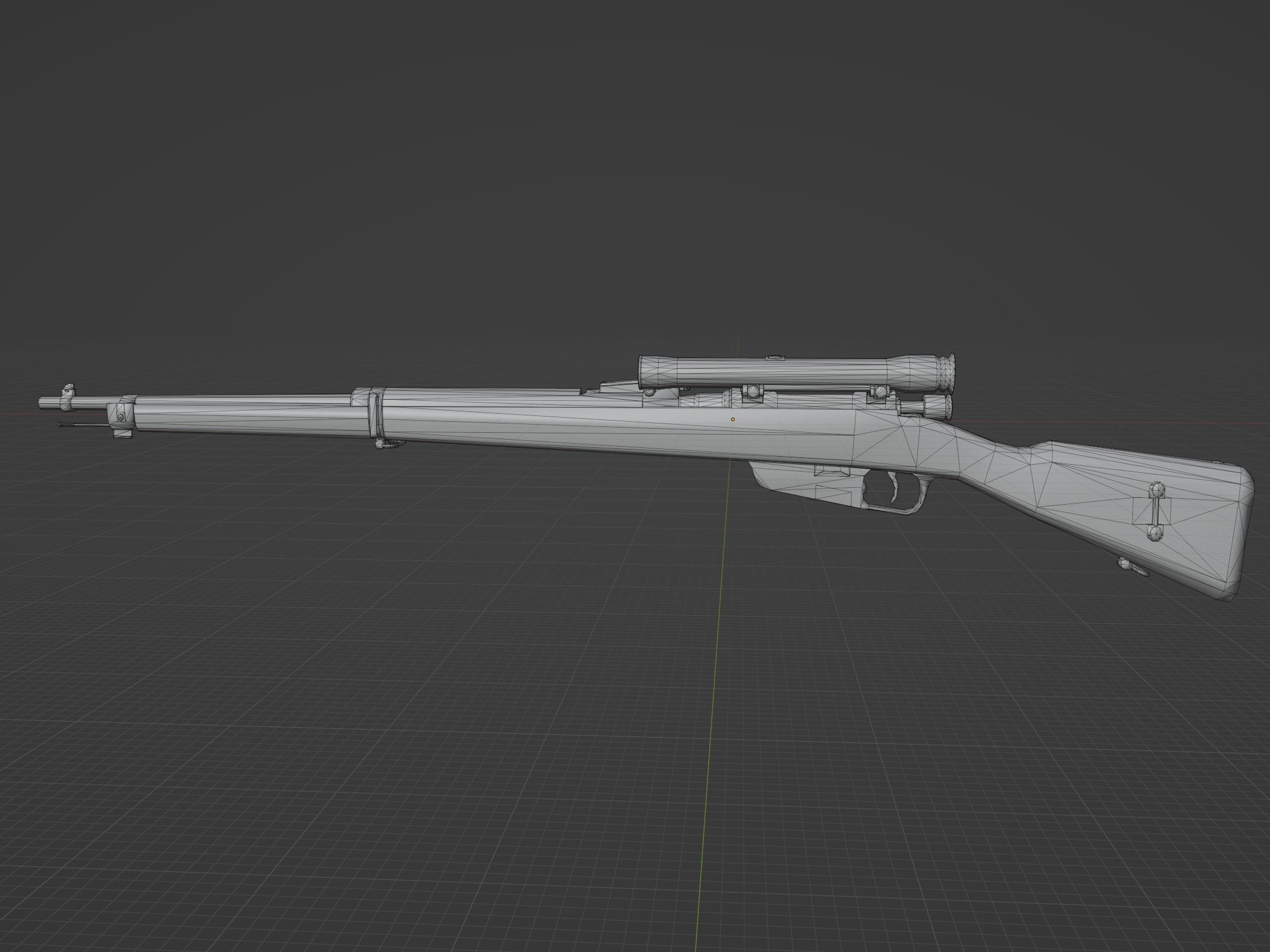 Carcano 91 41 Low-poly 3D model_2