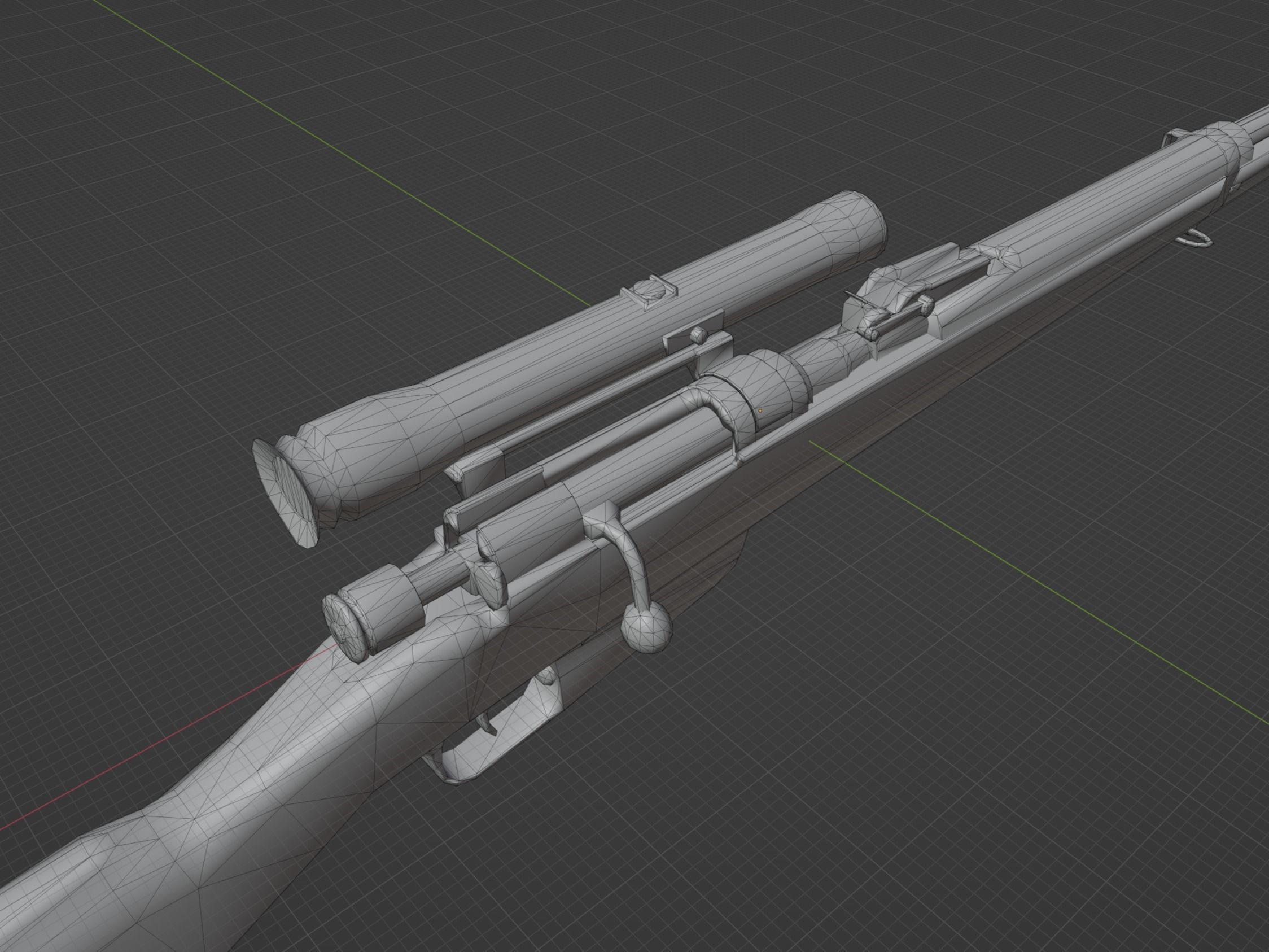 Carcano 91 41 Low-poly 3D model_7