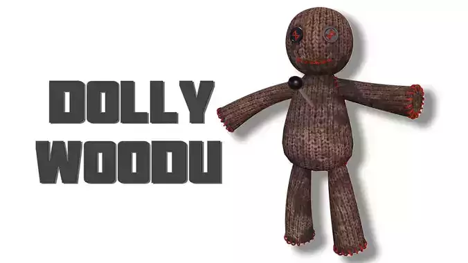Dolly woodu  Low-poly 3D model