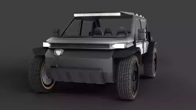 SiFi JEEP Game Ready Lowpoly Model