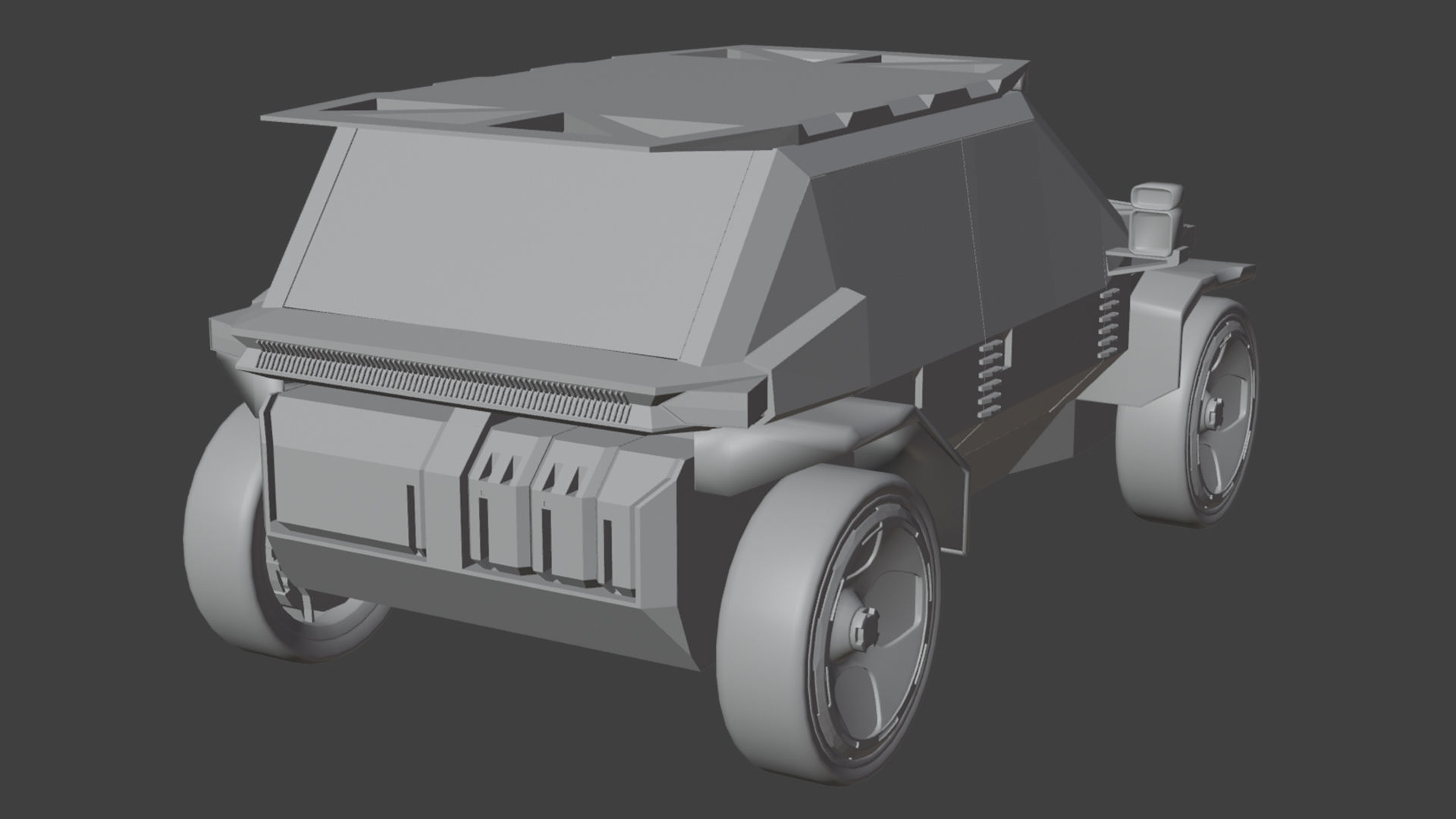 SiFi JEEP Game Ready Lowpoly Model Low-poly 3D model_5