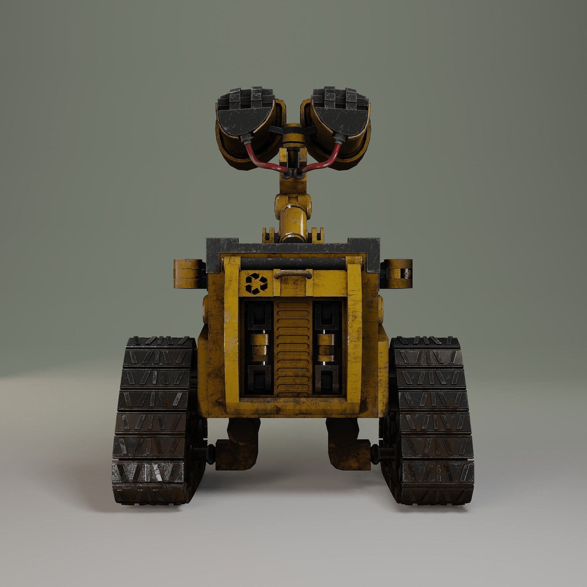 Wall-E Character game-ready Low-poly 3D model_10