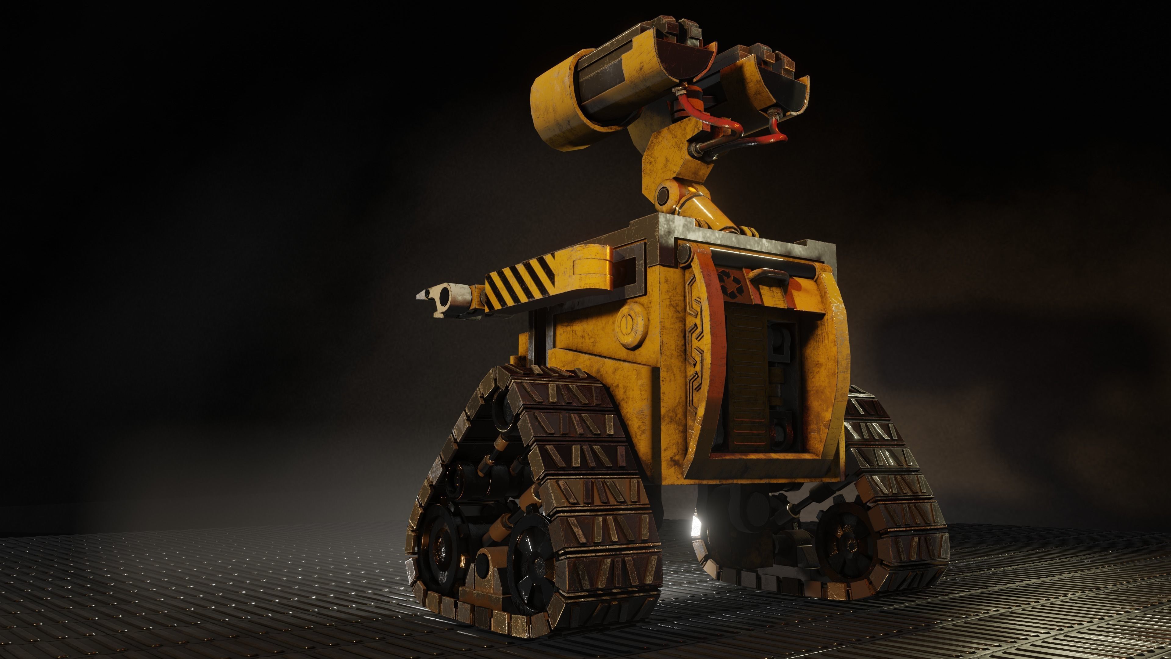 Wall-E Character game-ready Low-poly 3D model_2
