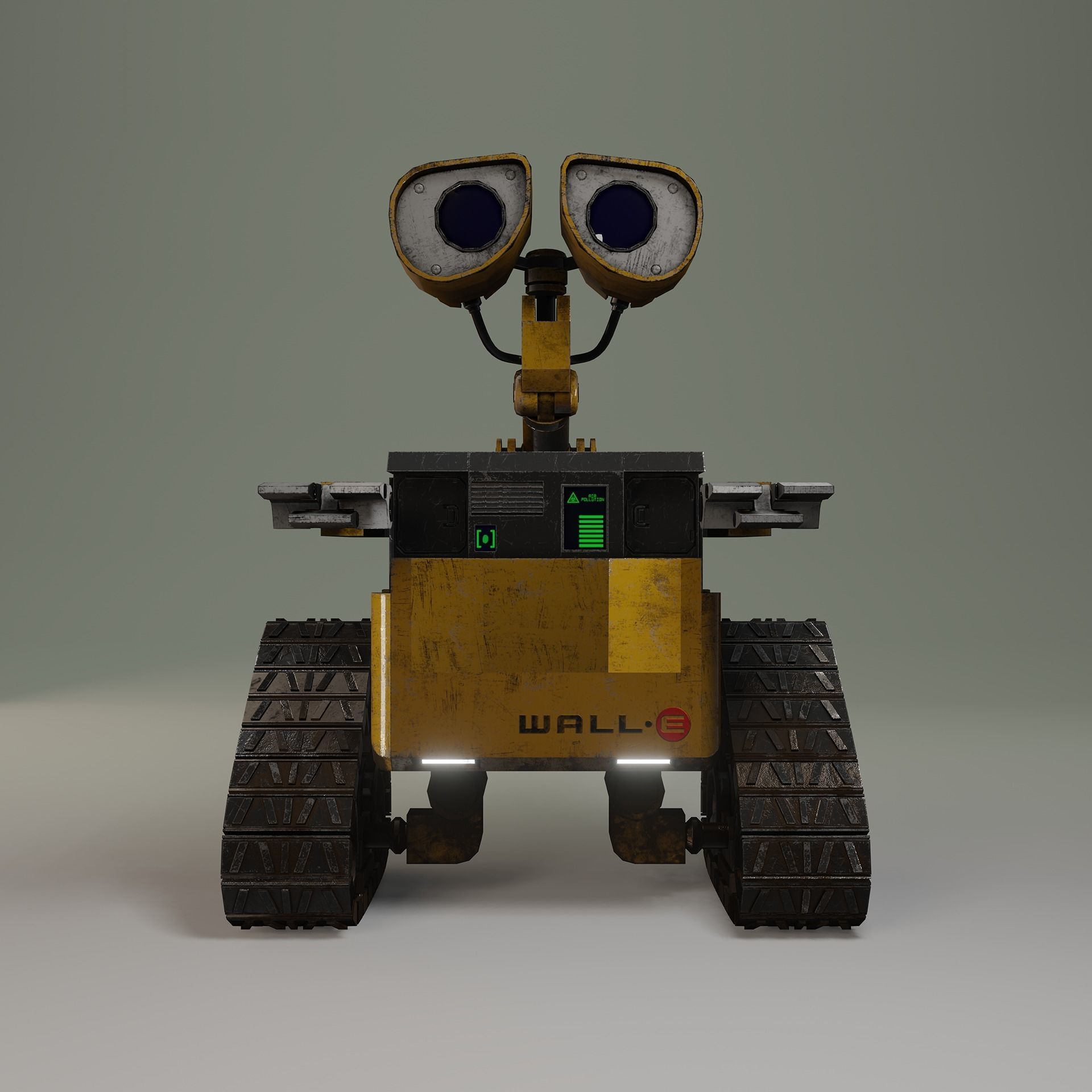 Wall-E Character game-ready Low-poly 3D model_6