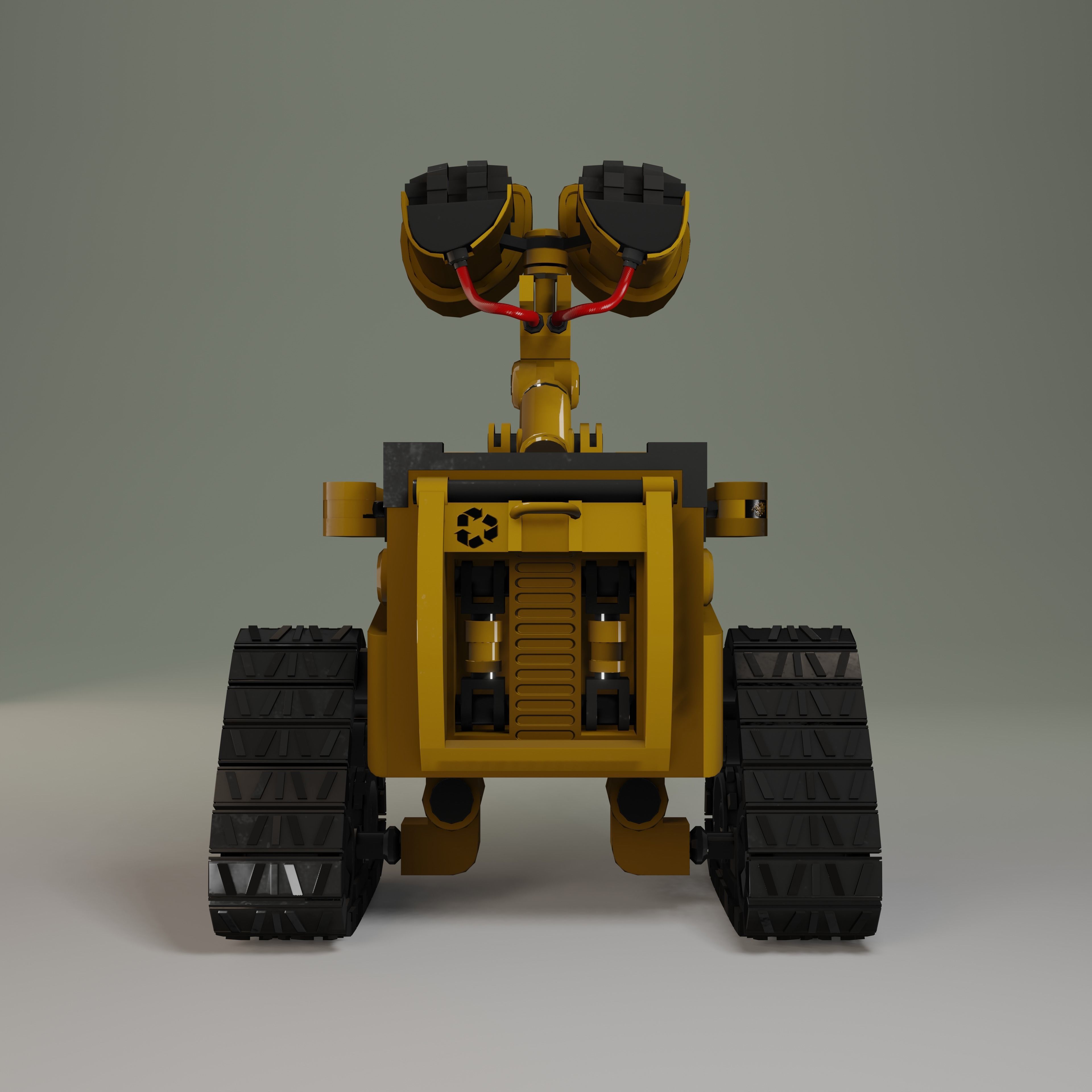 Wall-E Character game-ready Low-poly 3D model_9