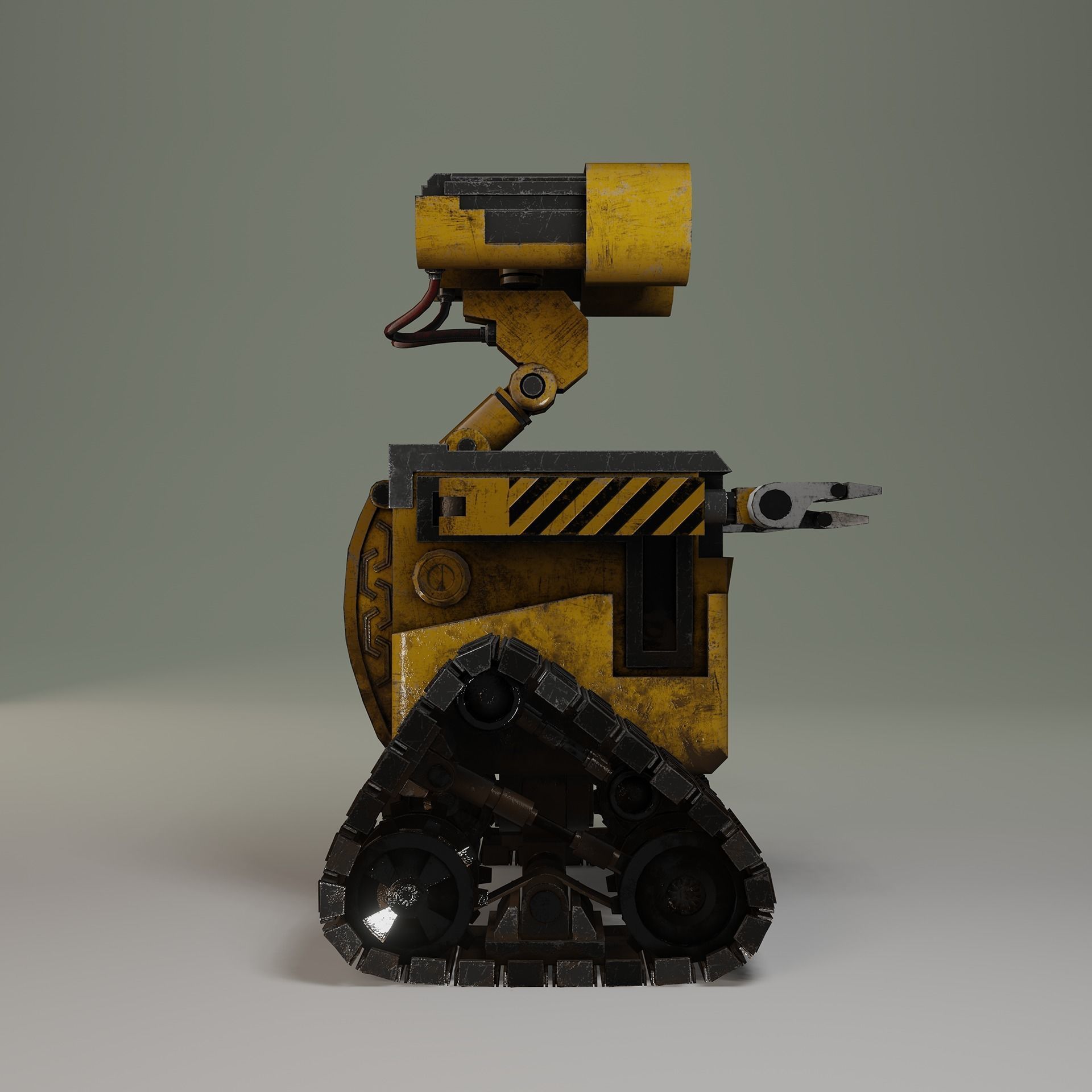 Wall-E Character game-ready Low-poly 3D model_8