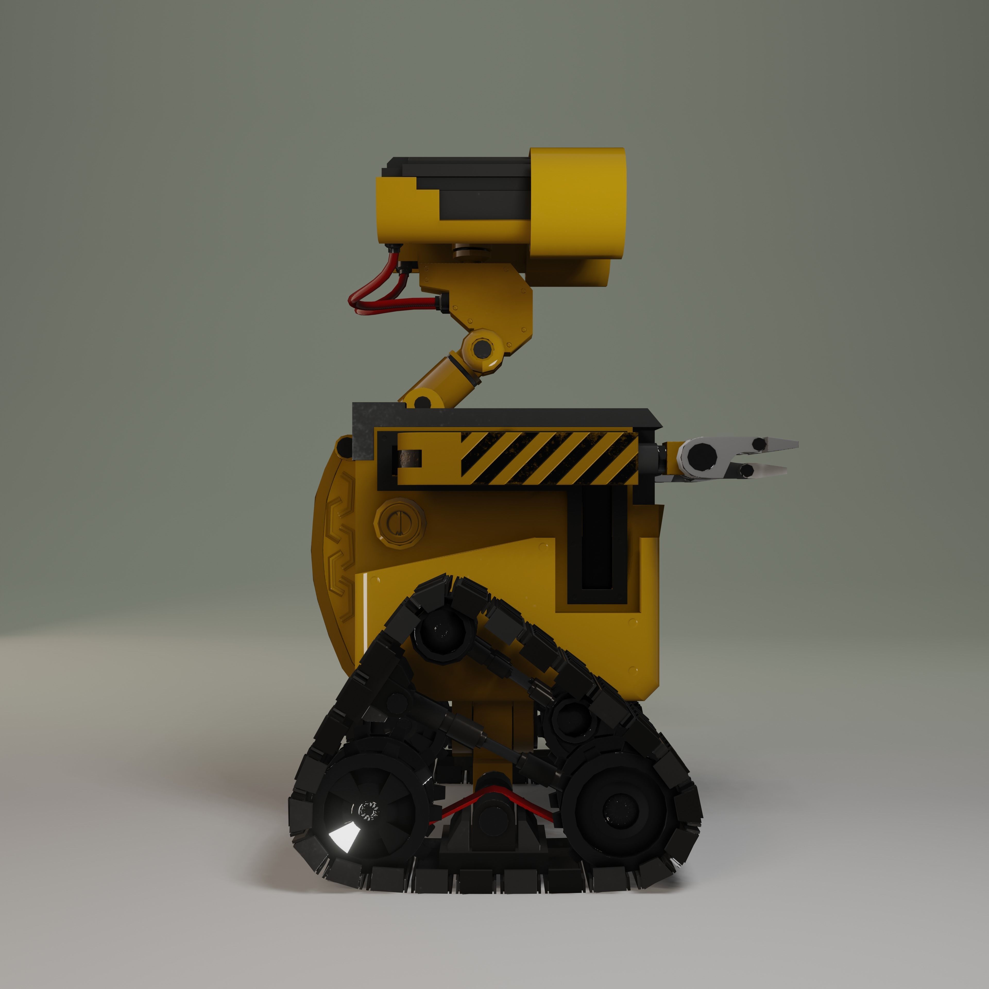 Wall-E Character game-ready Low-poly 3D model_7