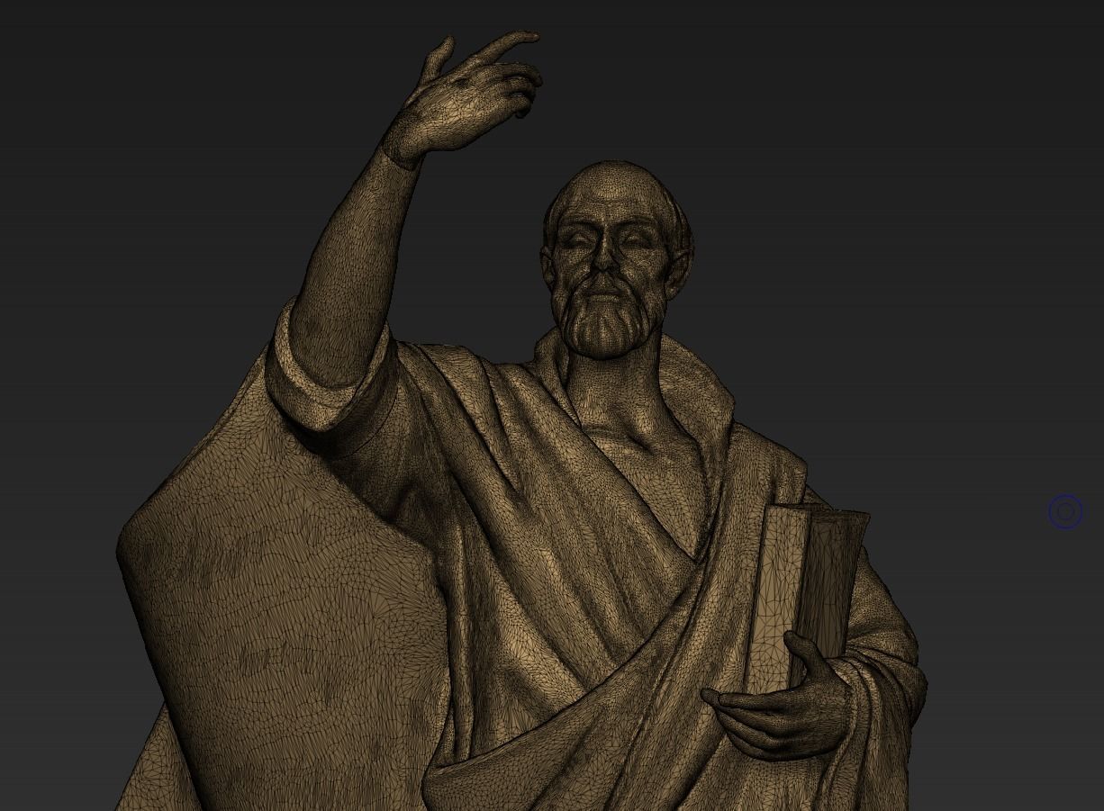 The figure of the holy apostle Jacob with a staff-cross 3D print model_11