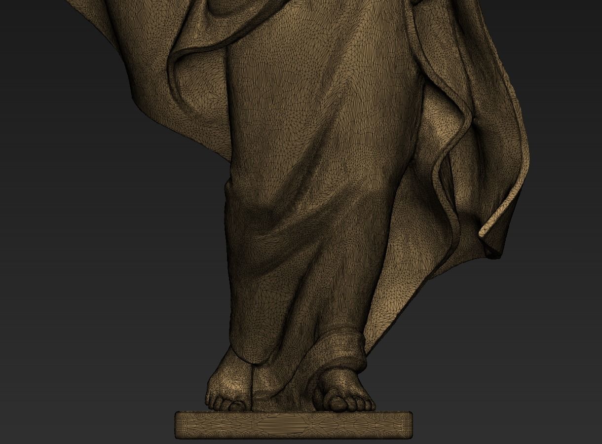 The figure of the holy apostle Jacob with a staff-cross 3D print model_13