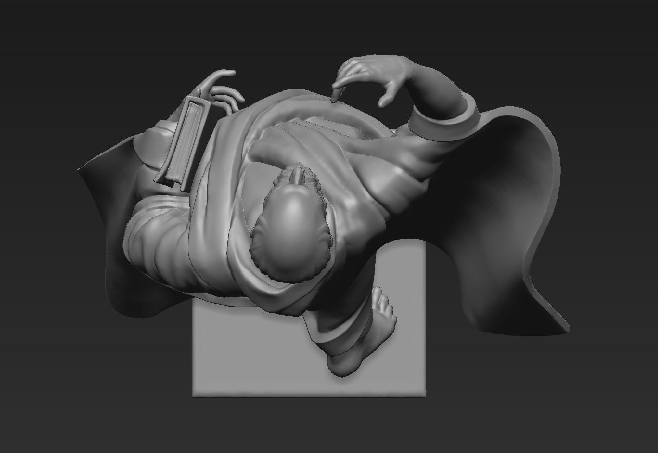 The figure of the holy apostle Jacob with a staff-cross 3D print model_9