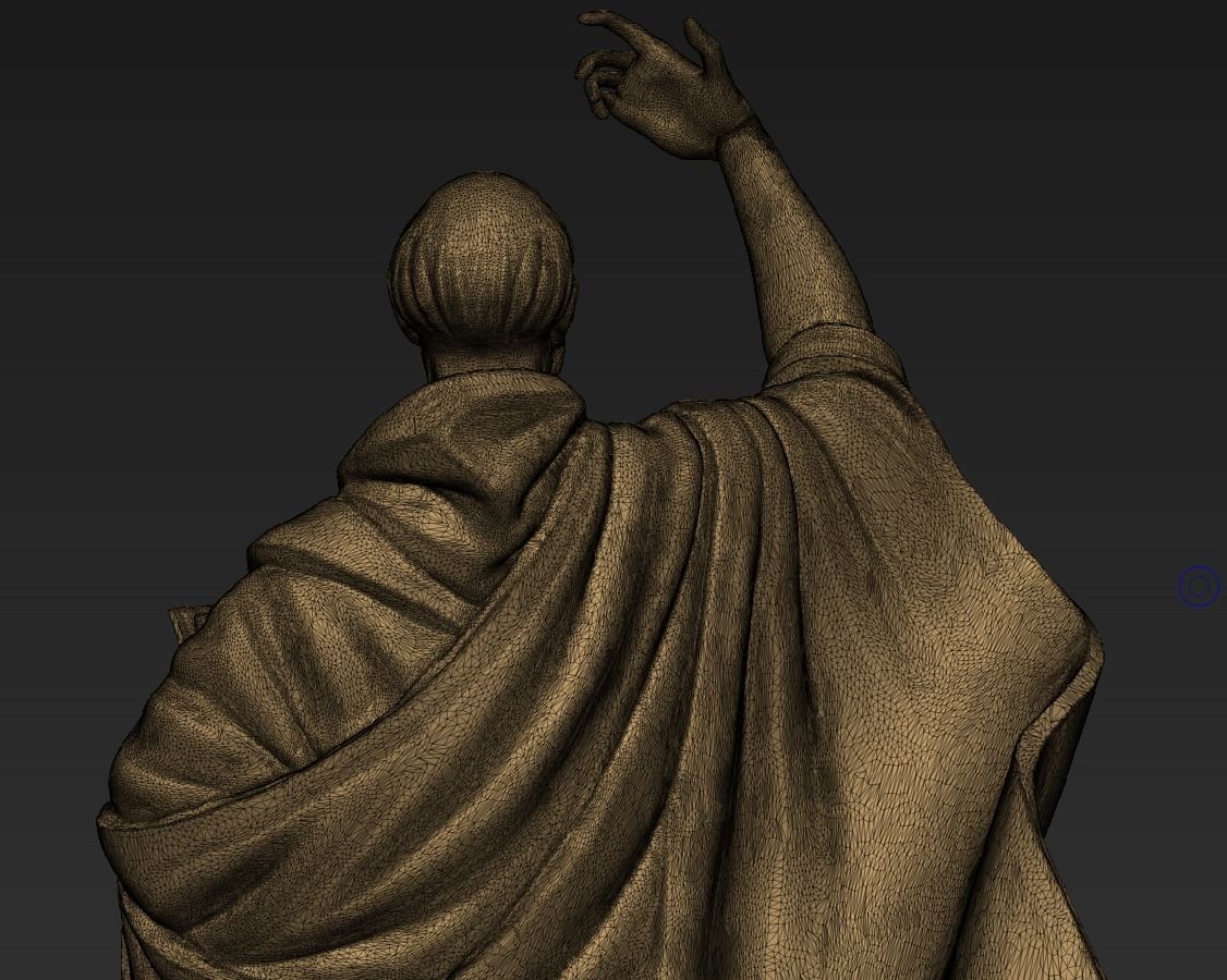 The figure of the holy apostle Jacob with a staff-cross 3D print model_12