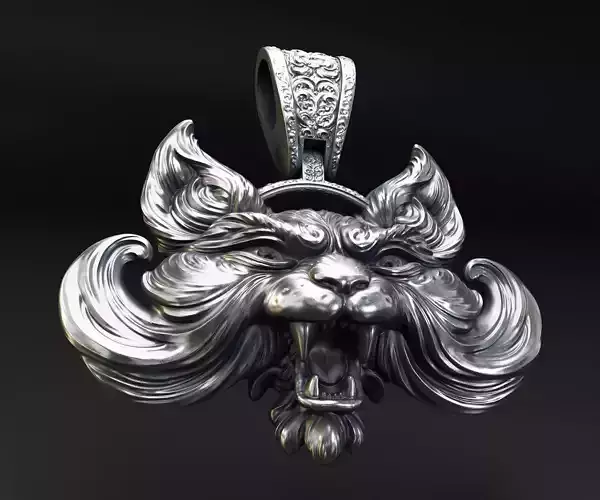 Pendant Wild Cat pendant Head