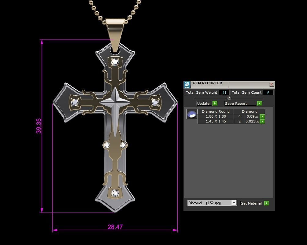Pendant cross jesus 3D print model 3D print model_10