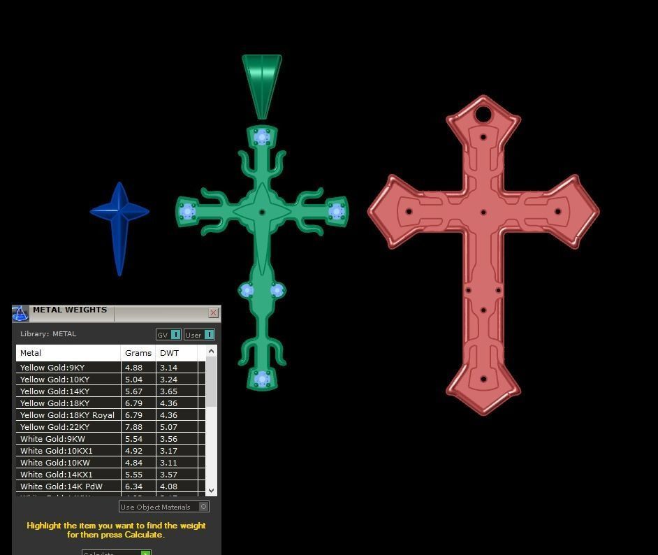 Pendant cross jesus 3D print model 3D print model_9