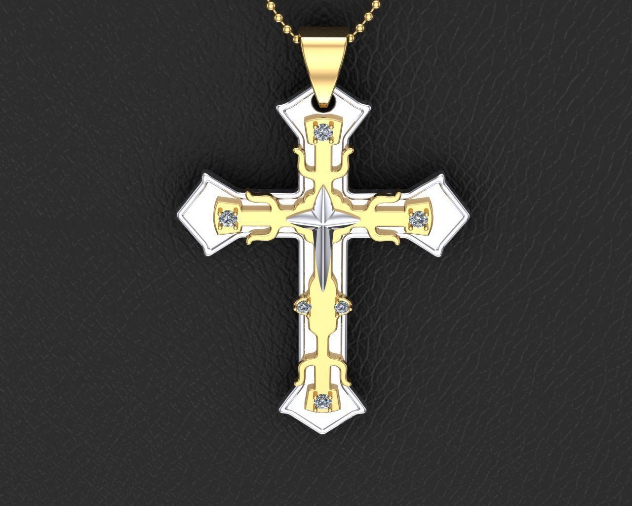 Pendant cross jesus 3D print model 3D print model_3