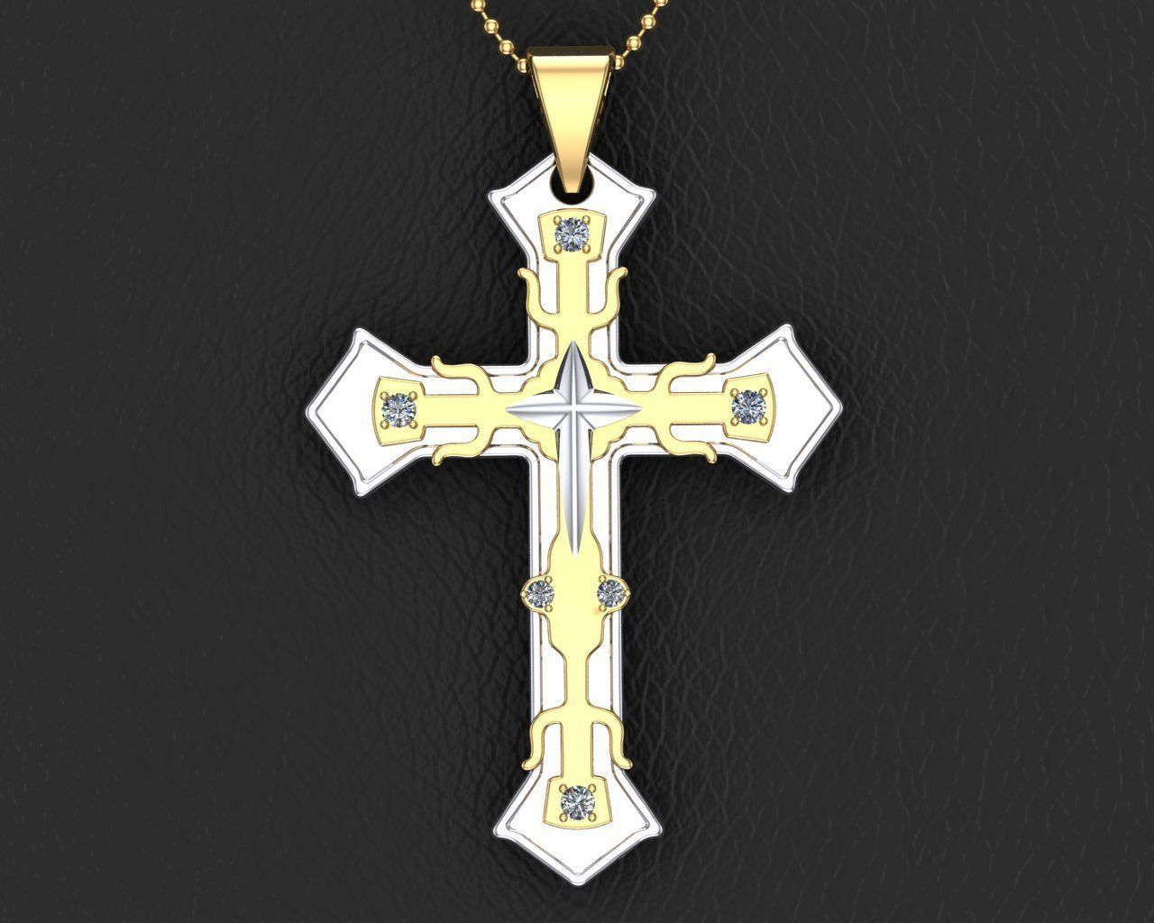 Pendant cross jesus 3D print model 3D print model_2