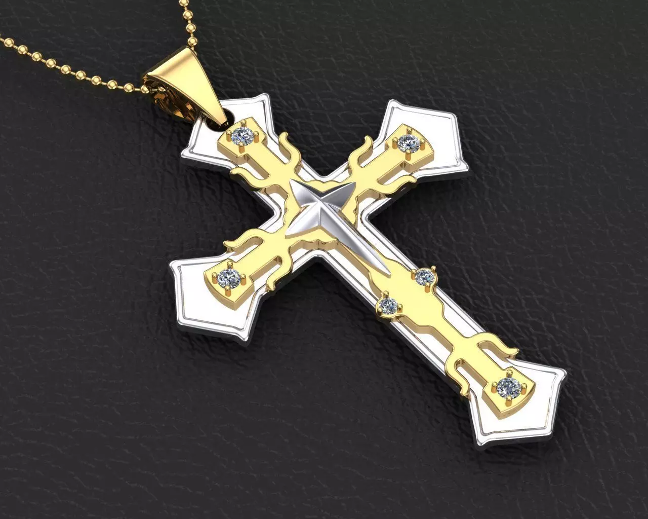Pendant cross jesus 3D print model 3D print model_0