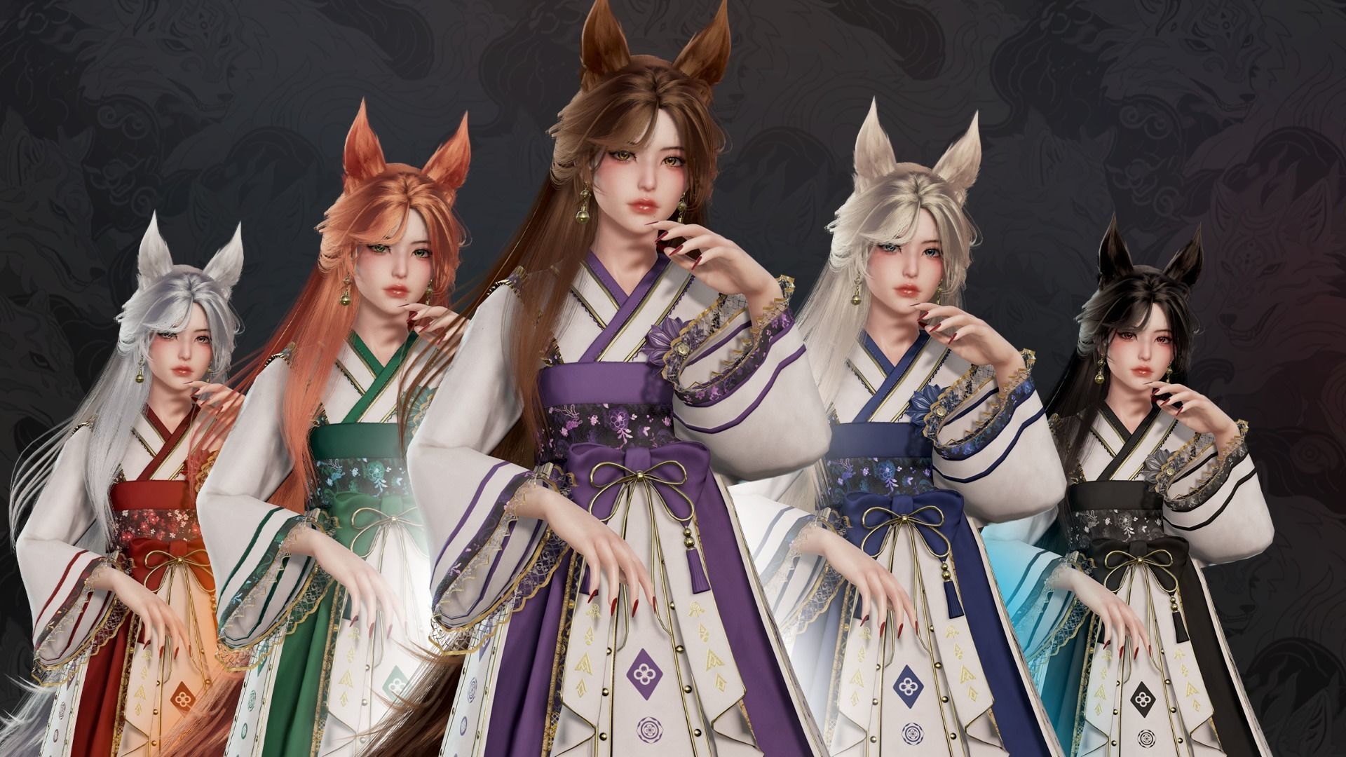 Kitsune Yuna - Game  Ready Low-poly 3D model_8