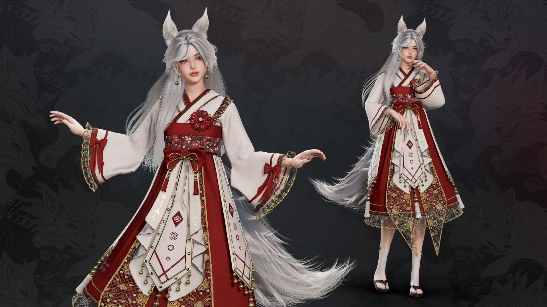 Kitsune Yuna - Game  Ready Low-poly 3D model_2
