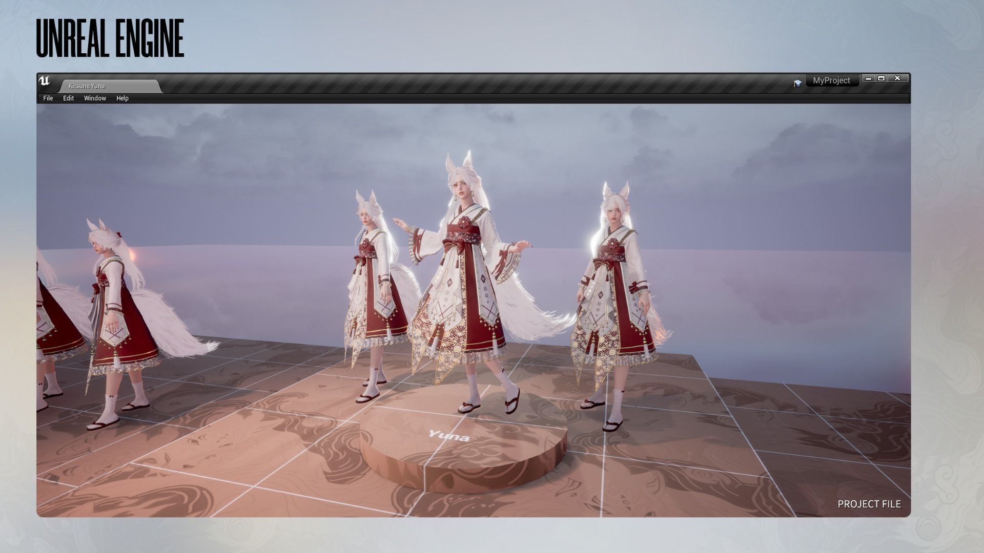 Kitsune Yuna - Game  Ready Low-poly 3D model_21