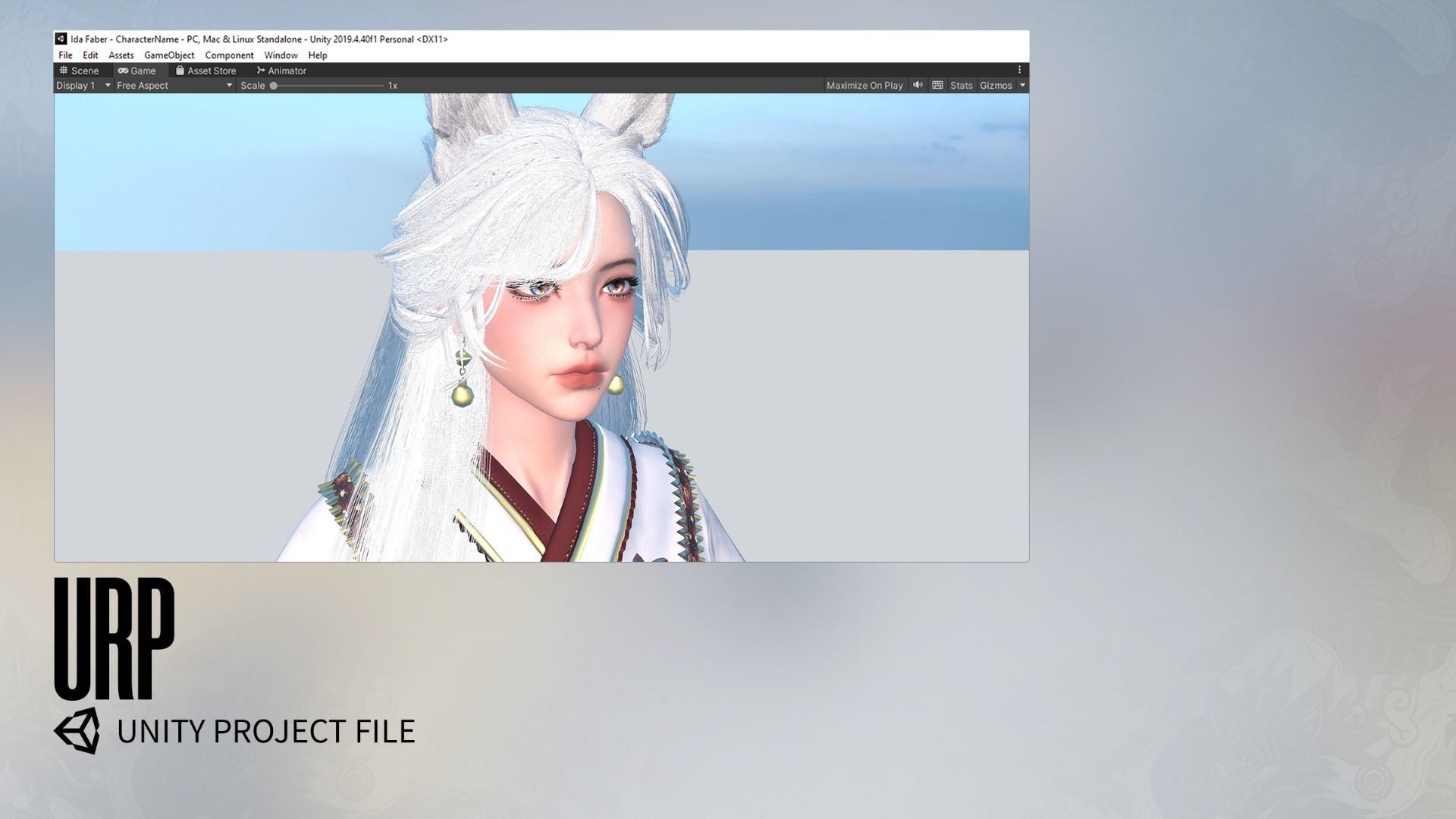 Kitsune Yuna - Game  Ready Low-poly 3D model_25