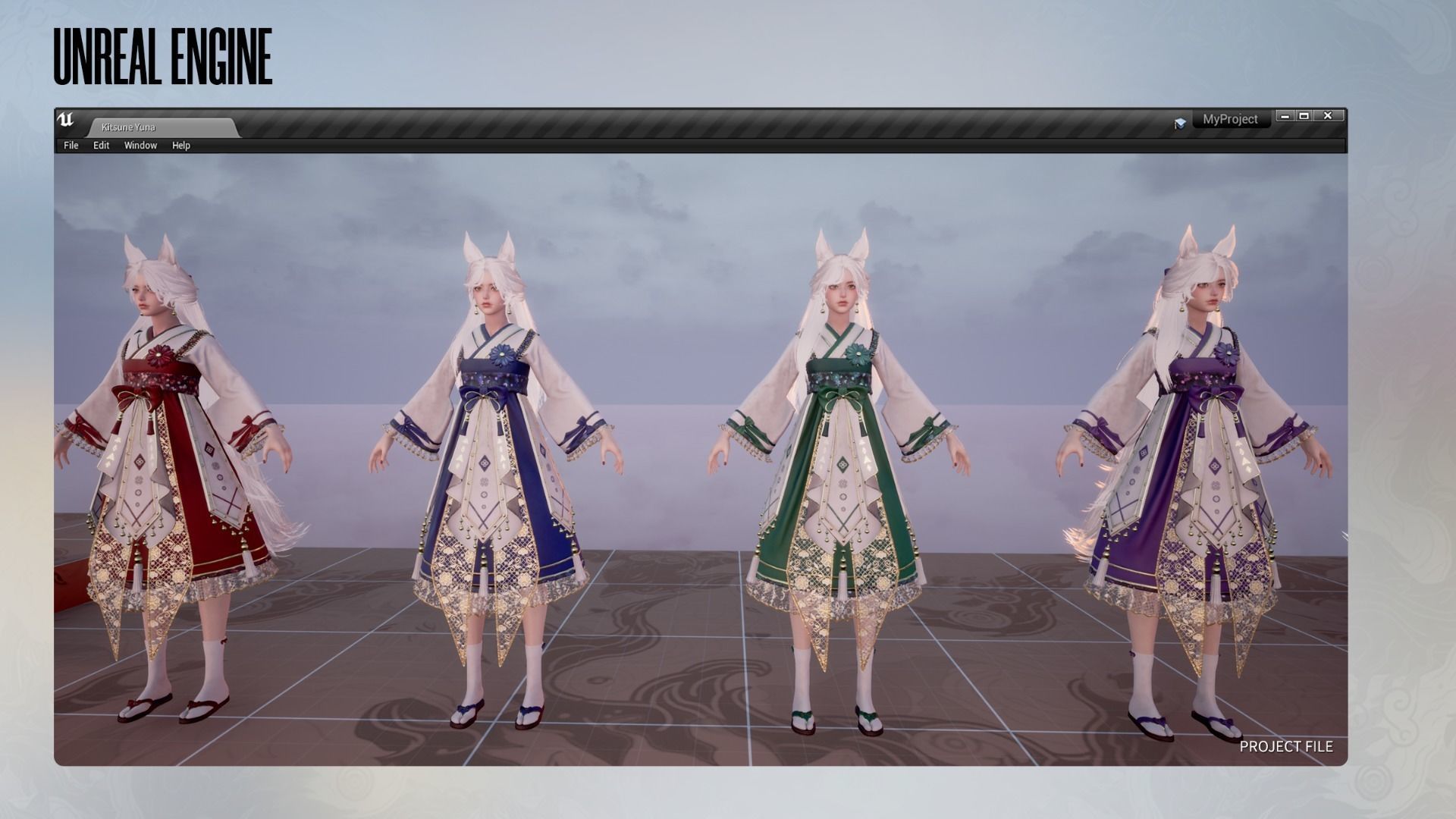 Kitsune Yuna - Game  Ready Low-poly 3D model_22