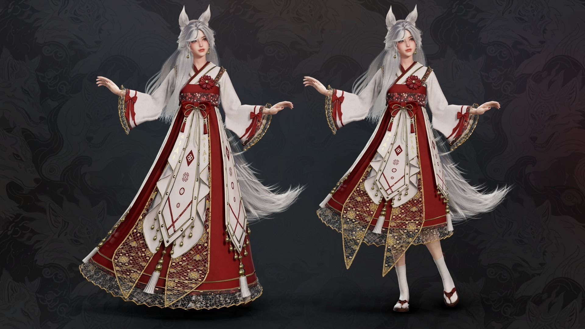 Kitsune Yuna - Game  Ready Low-poly 3D model_15