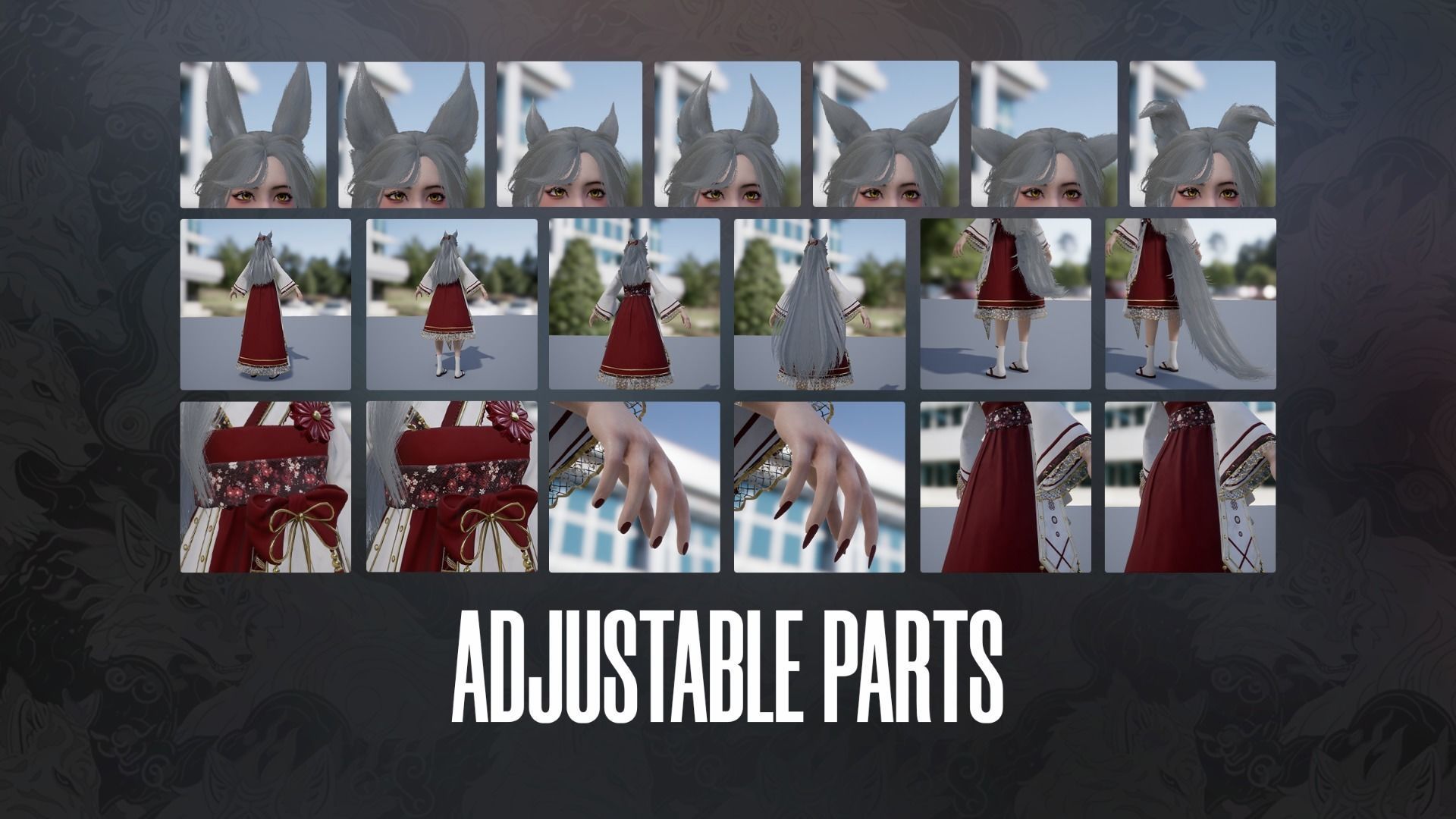 Kitsune Yuna - Game  Ready Low-poly 3D model_16