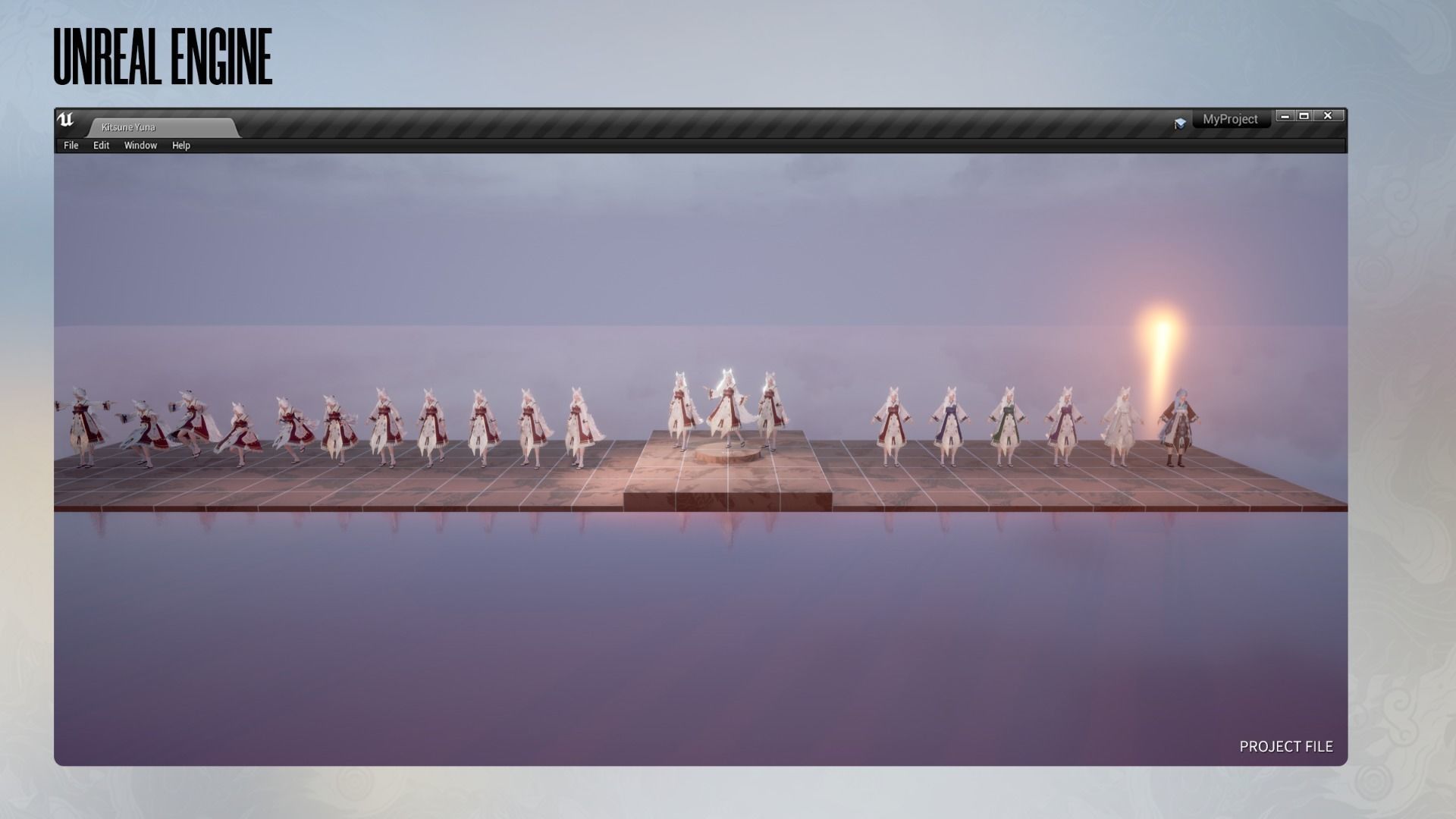 Kitsune Yuna - Game  Ready Low-poly 3D model_23