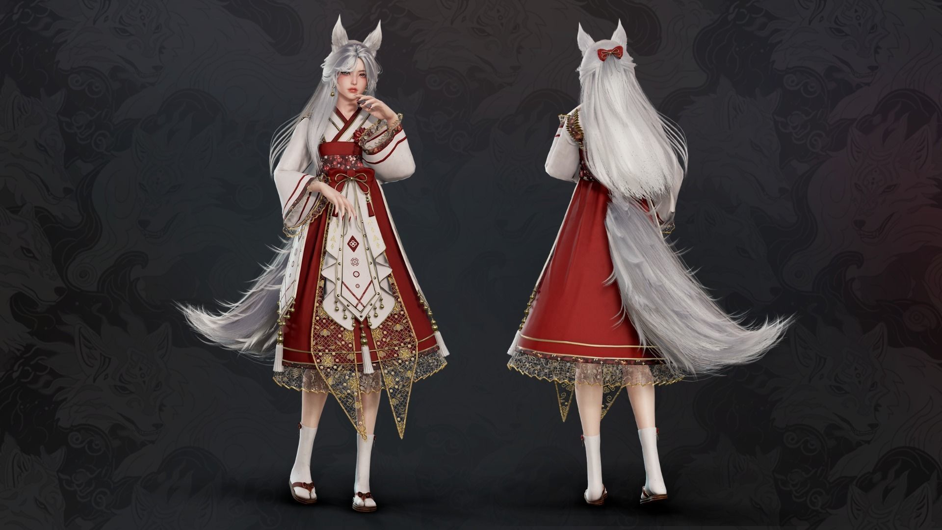 Kitsune Yuna - Game  Ready Low-poly 3D model_5