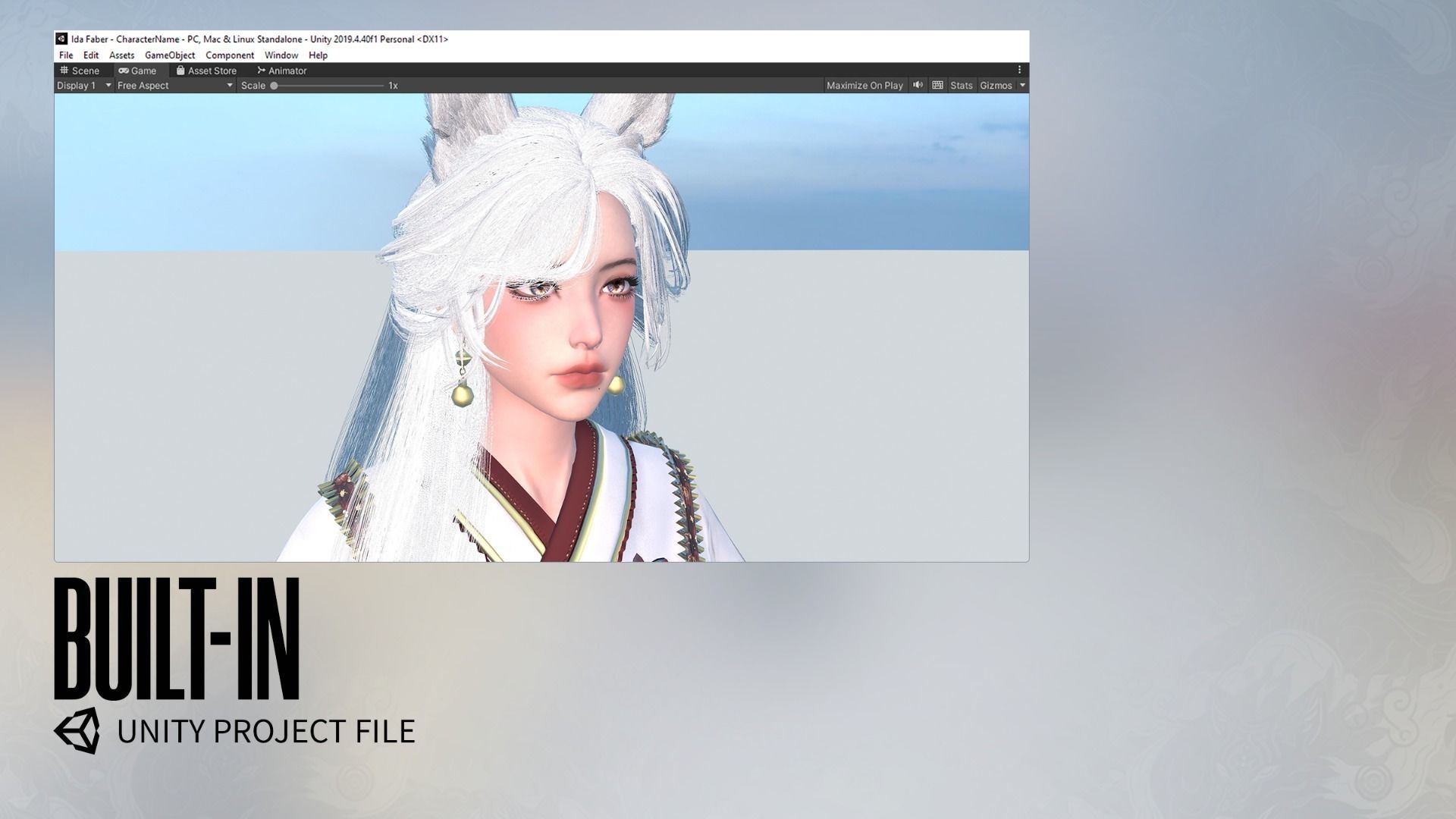 Kitsune Yuna - Game  Ready Low-poly 3D model_24