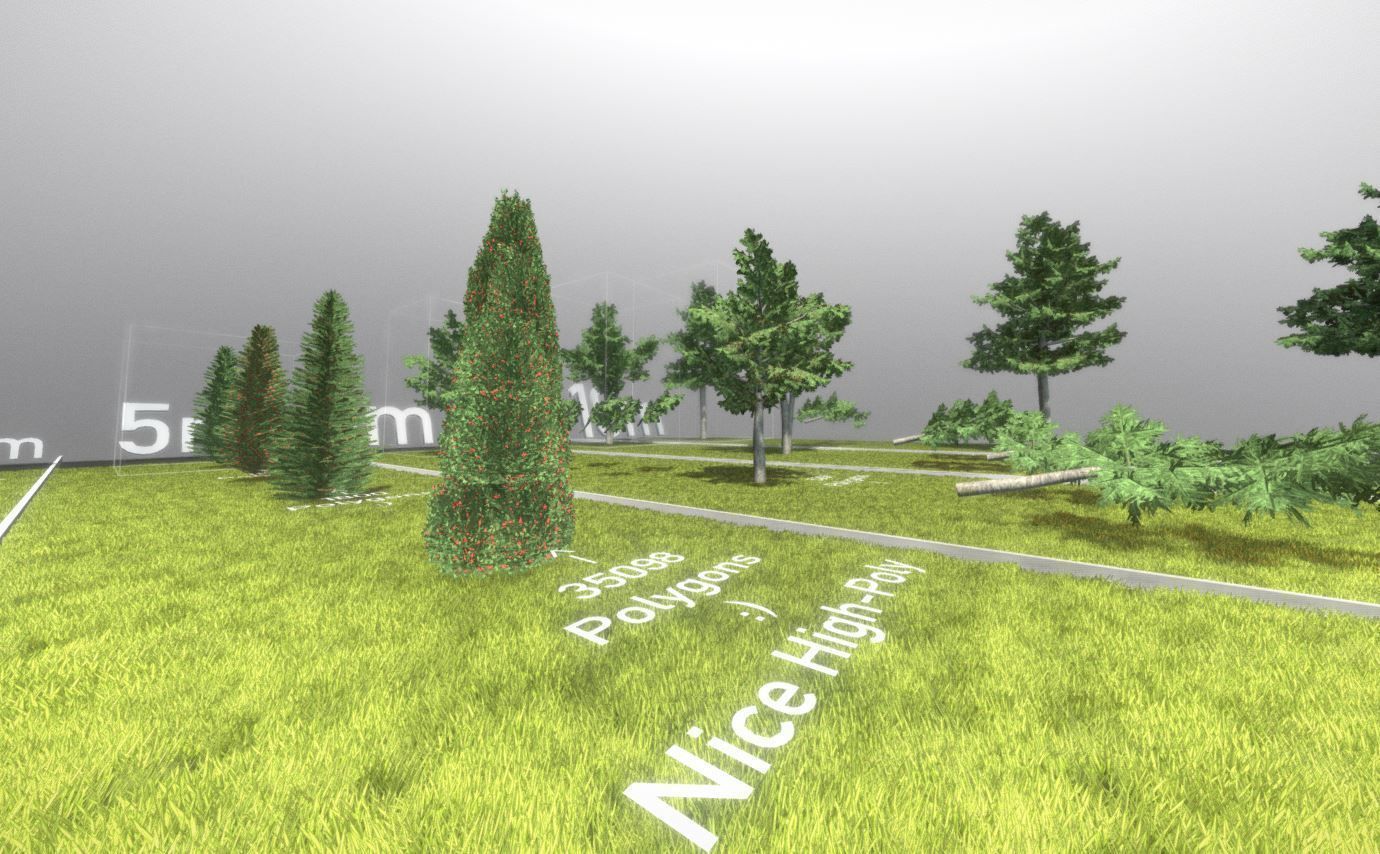 Walnut Honey Empress Black-Alder Yew-Taxus-Baccata Trees 3D Model Collection_32