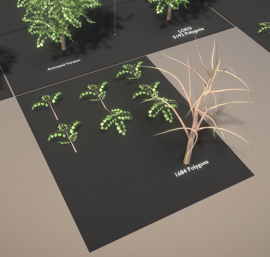 Walnut Honey Empress Black-Alder Yew-Taxus-Baccata Trees 3D Model Collection_86
