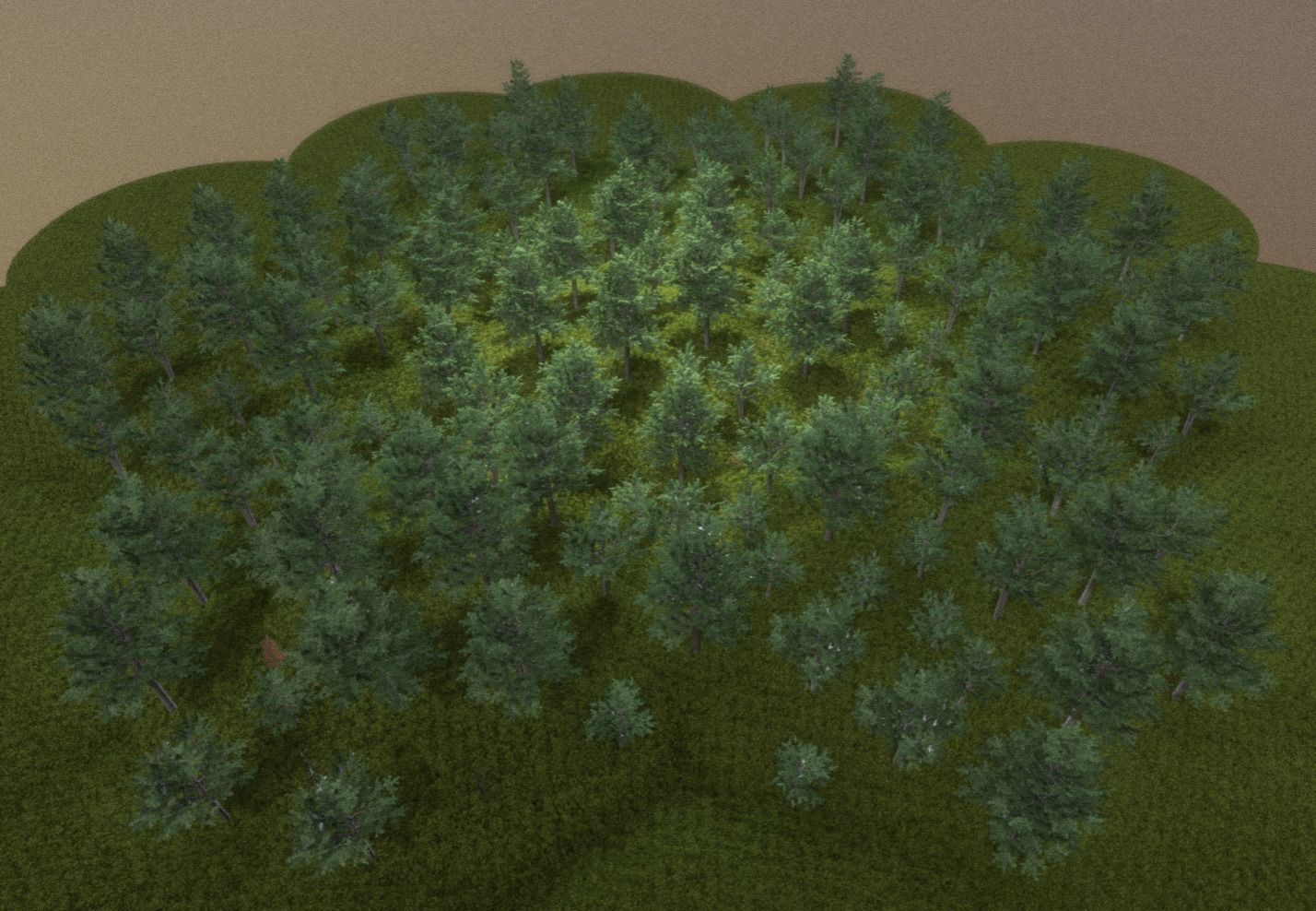 Walnut Honey Empress Black-Alder Yew-Taxus-Baccata Trees 3D Model Collection_43