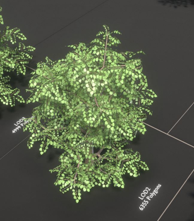 Walnut Honey Empress Black-Alder Yew-Taxus-Baccata Trees 3D Model Collection_91