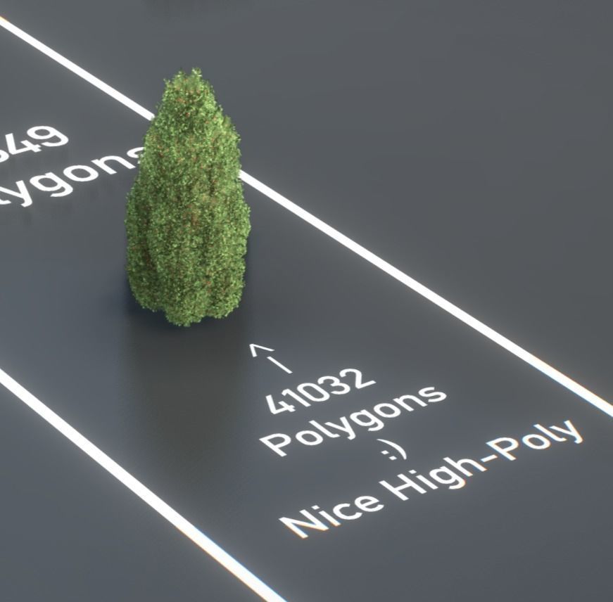 Walnut Honey Empress Black-Alder Yew-Taxus-Baccata Trees 3D Model Collection_19