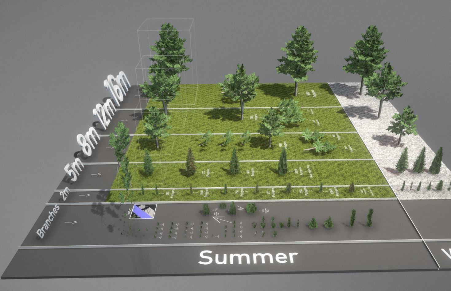 Walnut Honey Empress Black-Alder Yew-Taxus-Baccata Trees 3D Model Collection_34