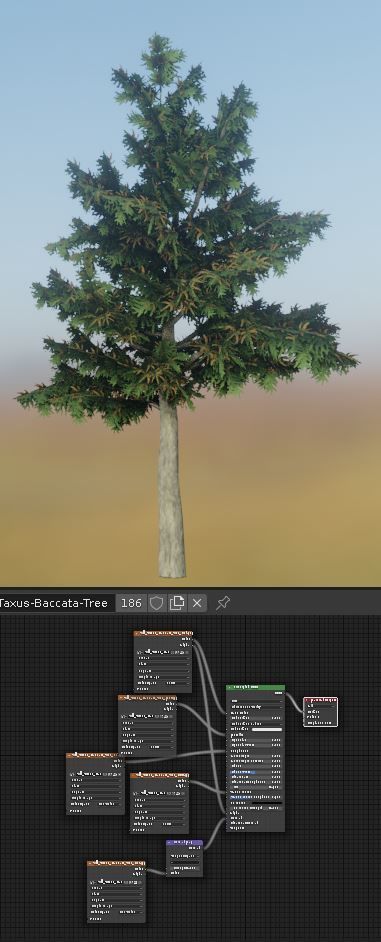 Walnut Honey Empress Black-Alder Yew-Taxus-Baccata Trees 3D Model Collection_11