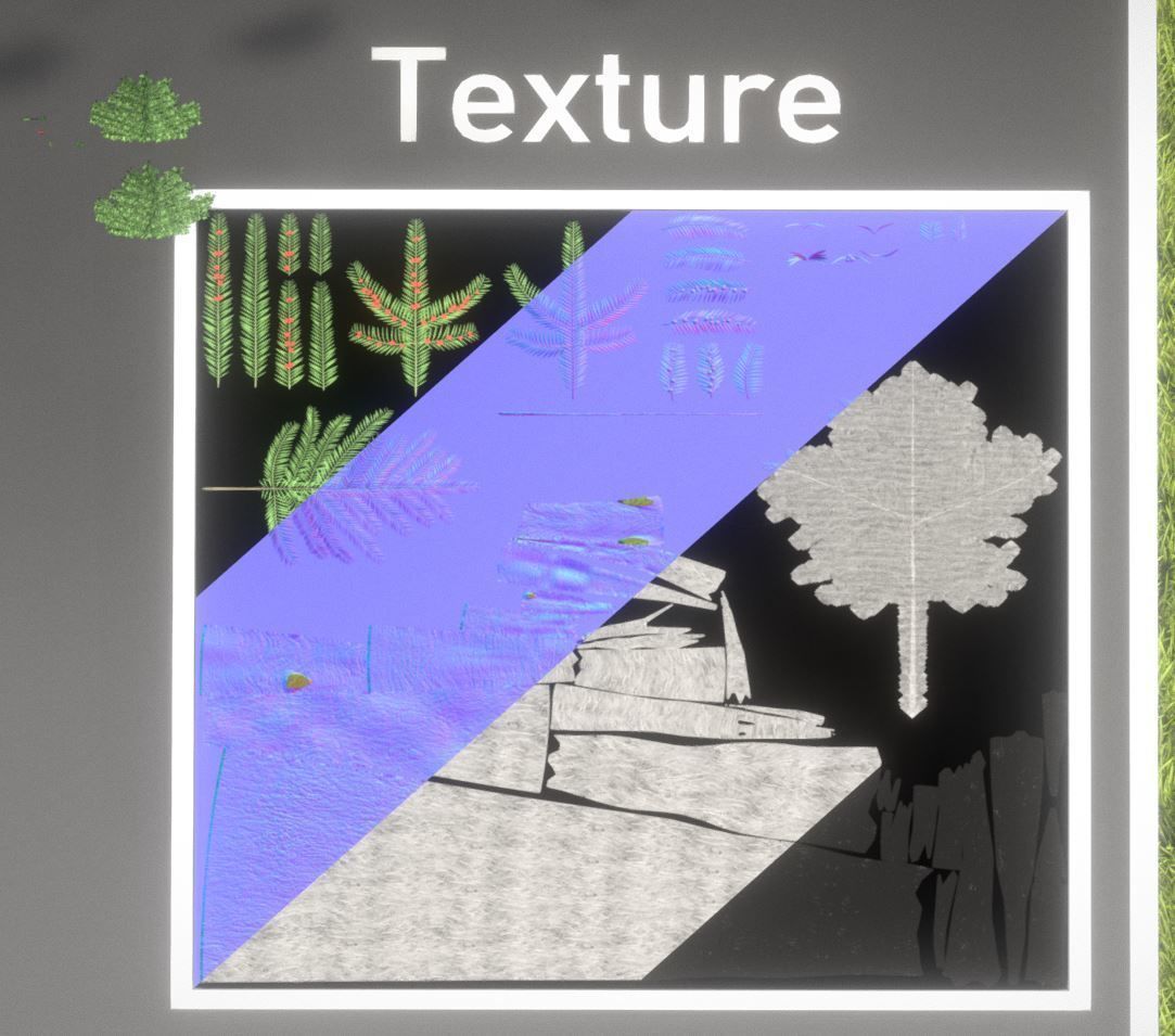 Walnut Honey Empress Black-Alder Yew-Taxus-Baccata Trees 3D Model Collection_14