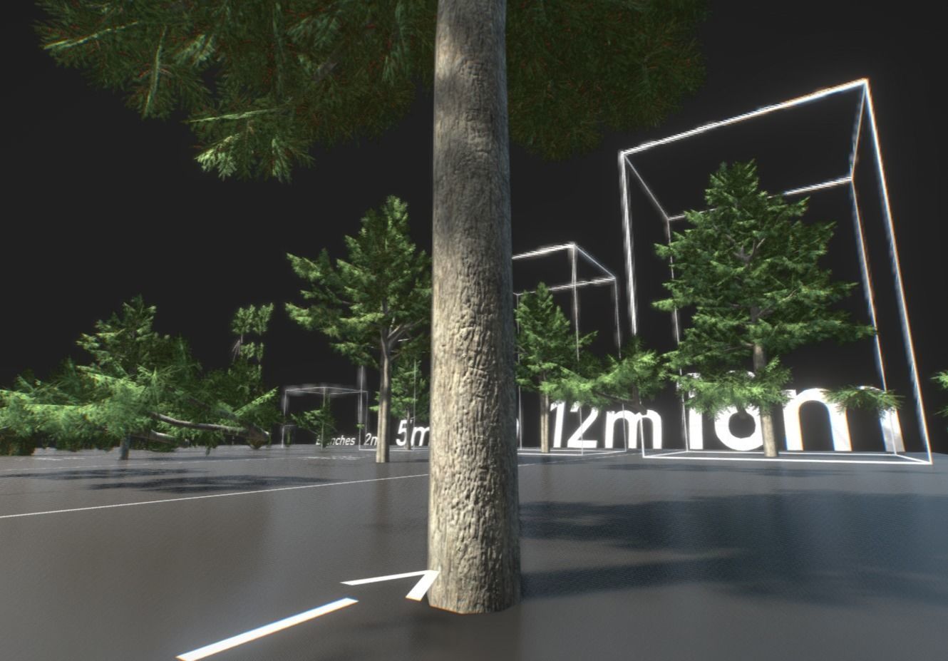 Walnut Honey Empress Black-Alder Yew-Taxus-Baccata Trees 3D Model Collection_50